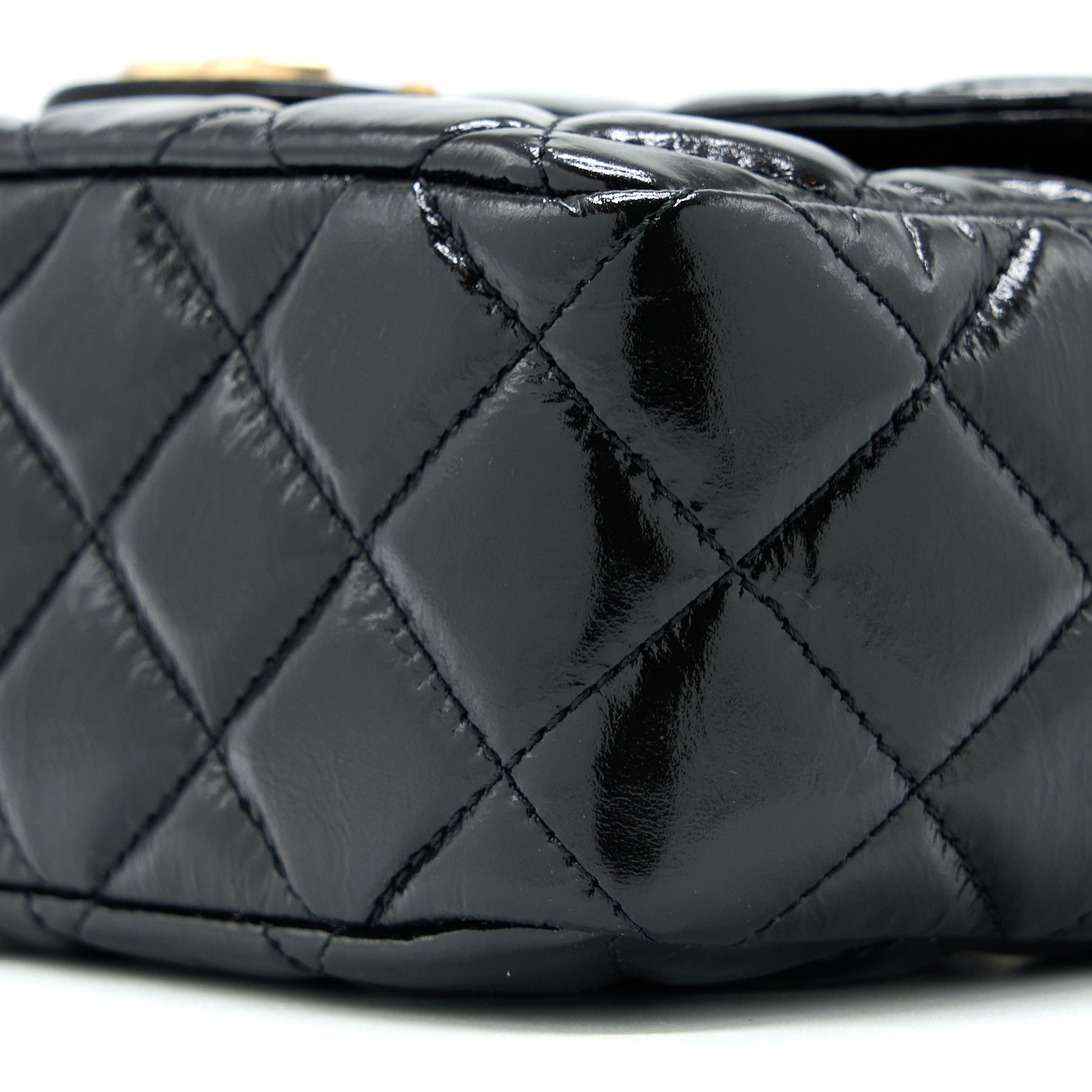Chanel 23C Hobo Bag Shiny Calfskin Black Brushed (Microchip)