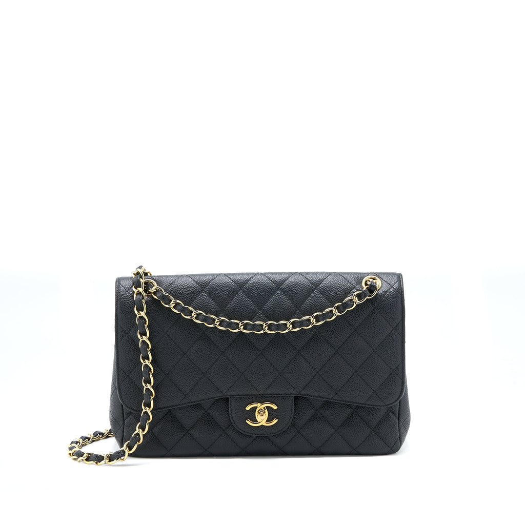 Chanel Classic Jumbo Double Flap Bag Caviar Black