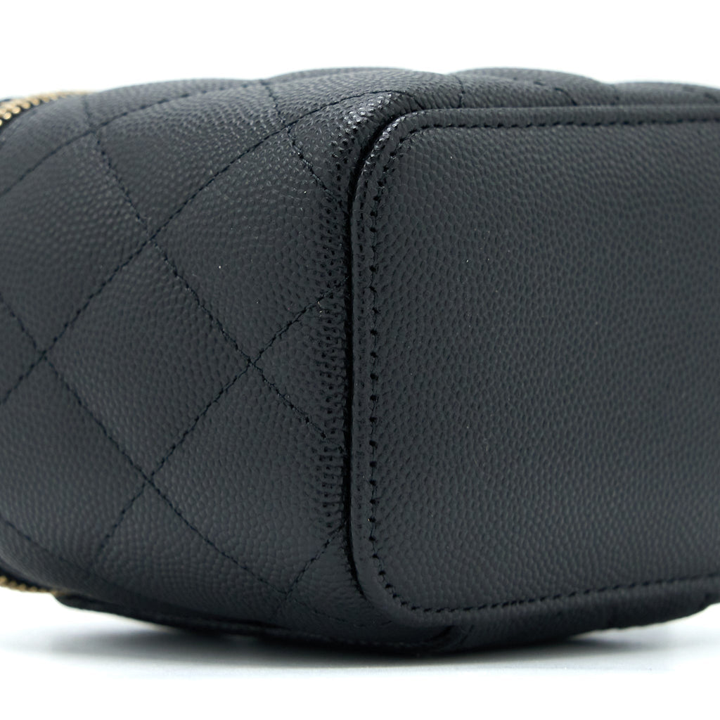 Chanel Mini Square Vanity Case Caviar Black L