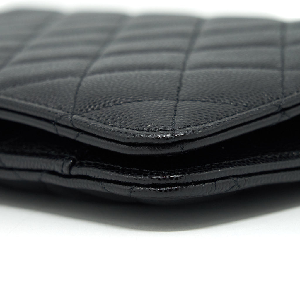 Chanel 2 In 1 Wallet On Chain Caviar Black