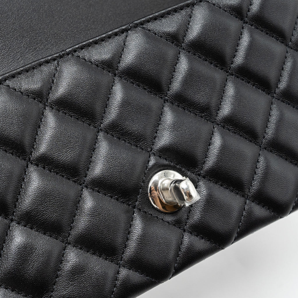 Chanel Classic Mini Rectangular Flap Bag Lambskin Black  (microchip)