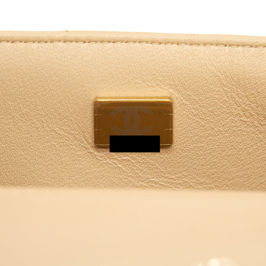 Chanel Mini Rectangular Lambskin Light Beige L