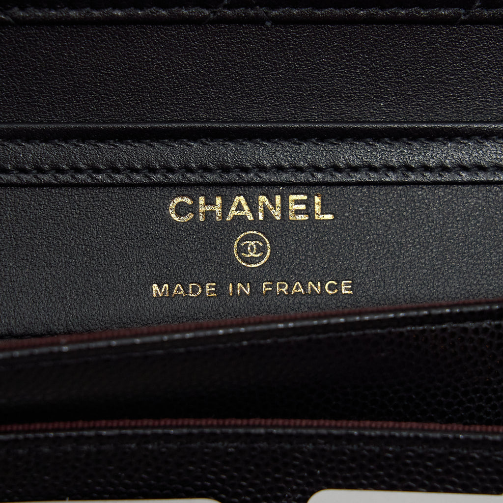 Chanel 2 In 1 Wallet On Chain Caviar Black