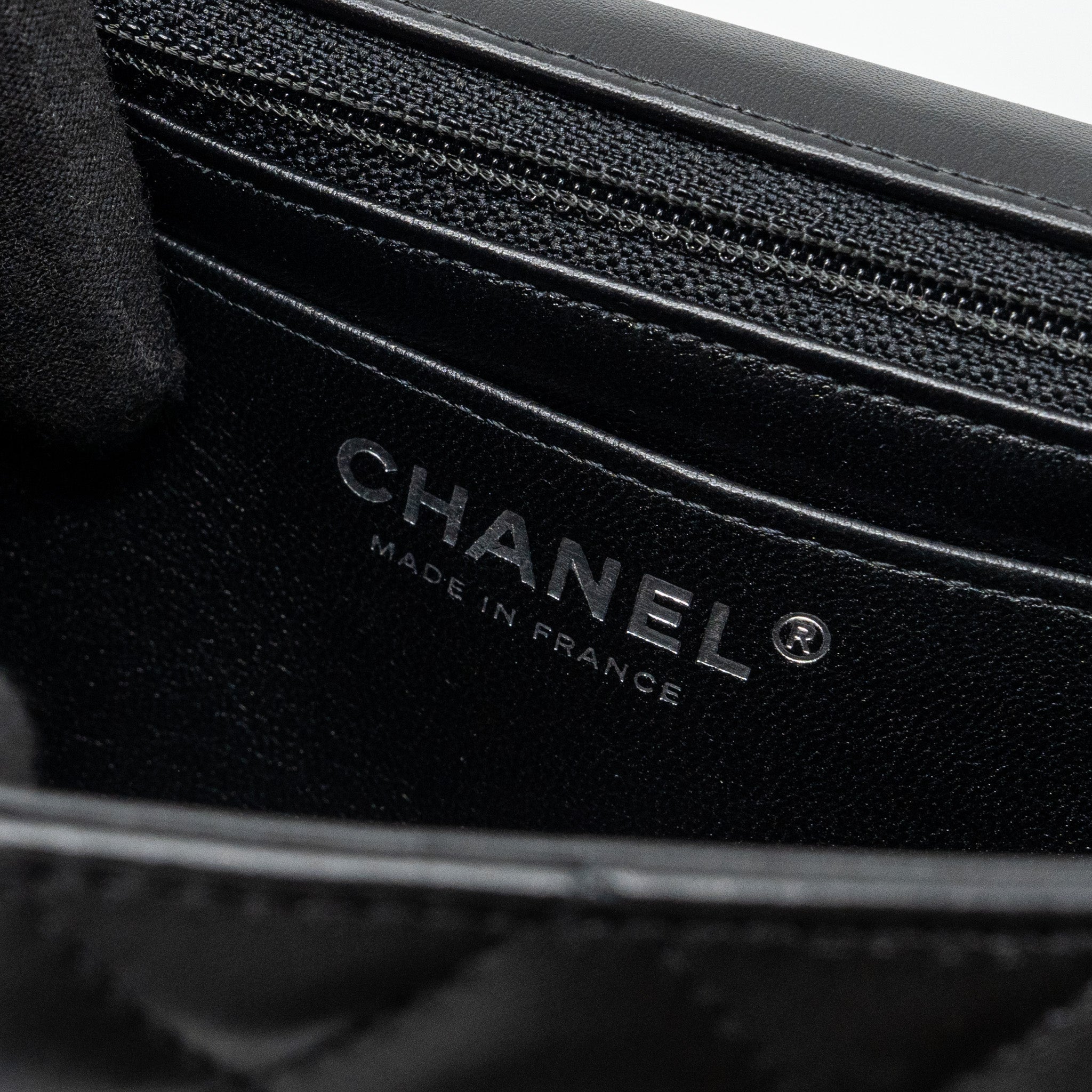 Chanel Classic Mini Rectangular Flap Bag Lambskin Black  (microchip)