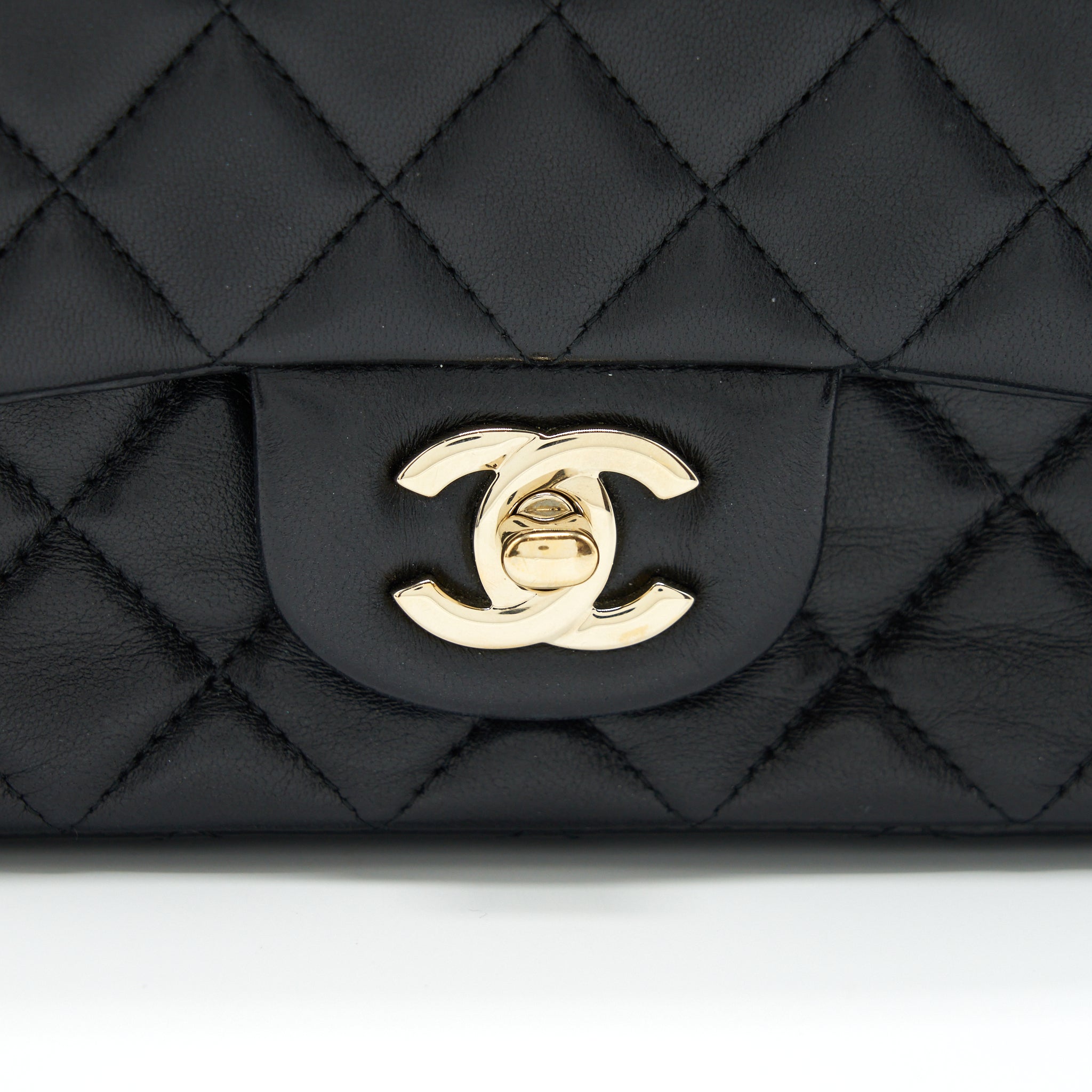 Chanel Mini Rectangular Flap Bag Lambskin Black