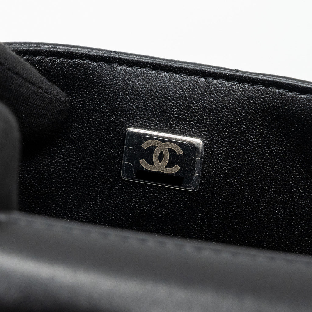 Chanel Classic Mini Rectangular Flap Bag Lambskin Black  (microchip)
