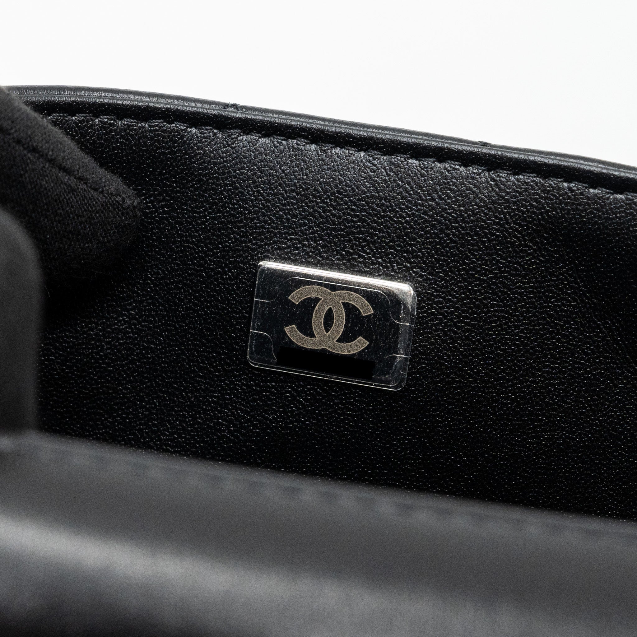 Chanel Classic Mini Rectangular Flap Bag Lambskin Black  (microchip)