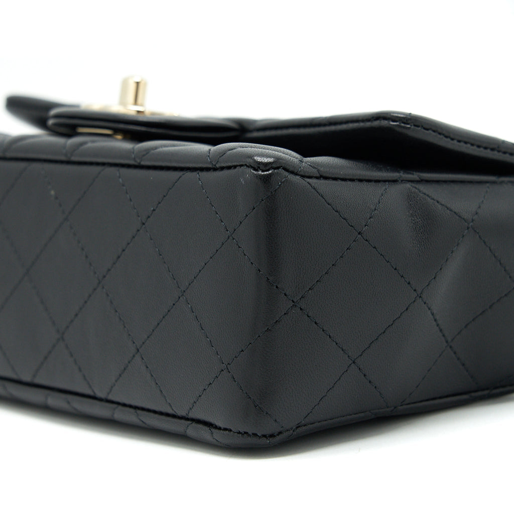 Chanel mini Rectangular Flap Bag Lambskin black L