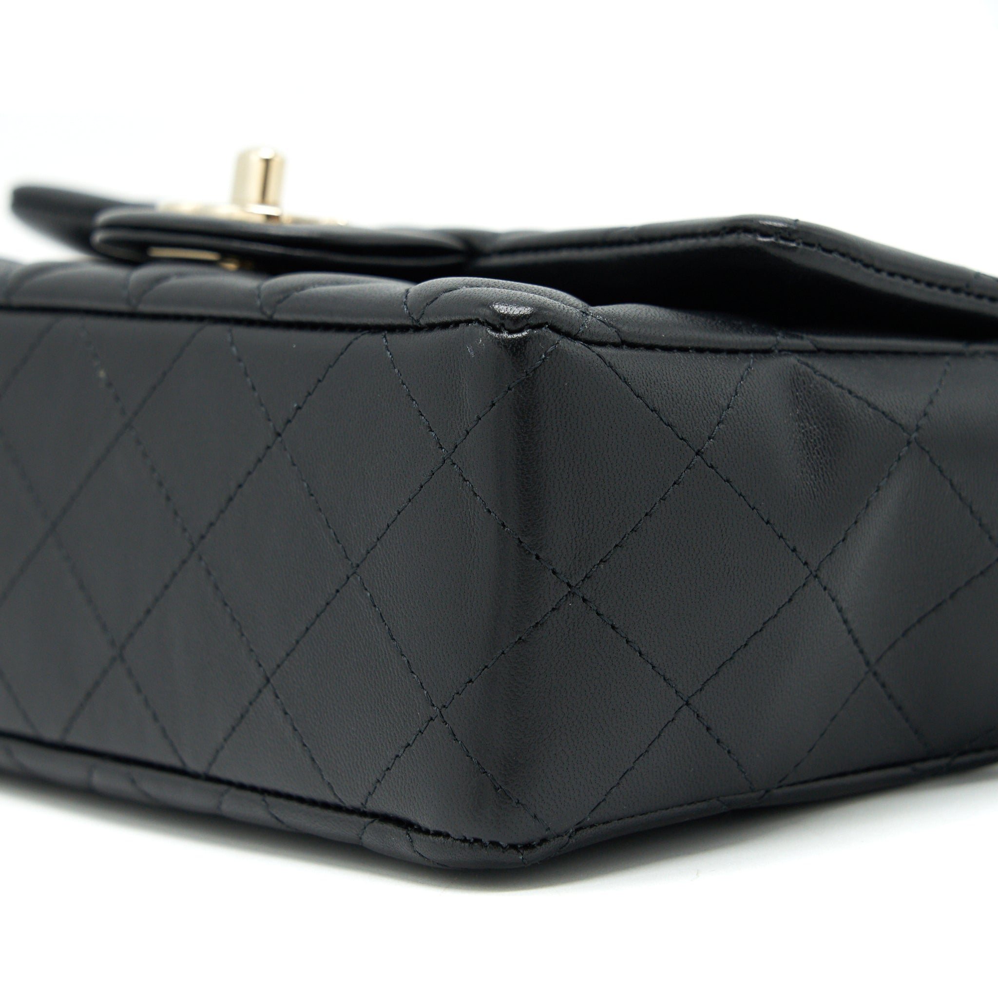 Chanel mini Rectangular Flap Bag Lambskin black L