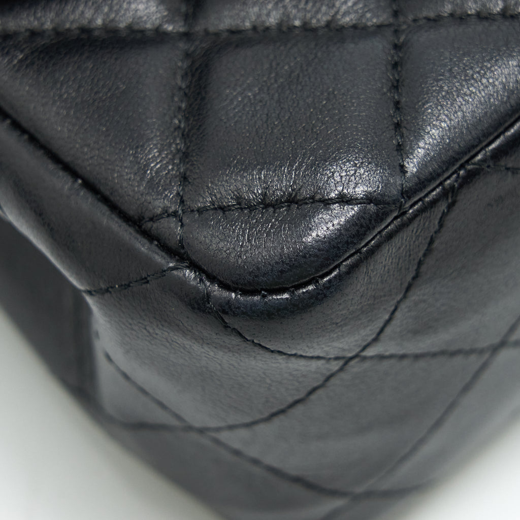 Chanel Mini Rectangular Flap Bag Lambskin Black