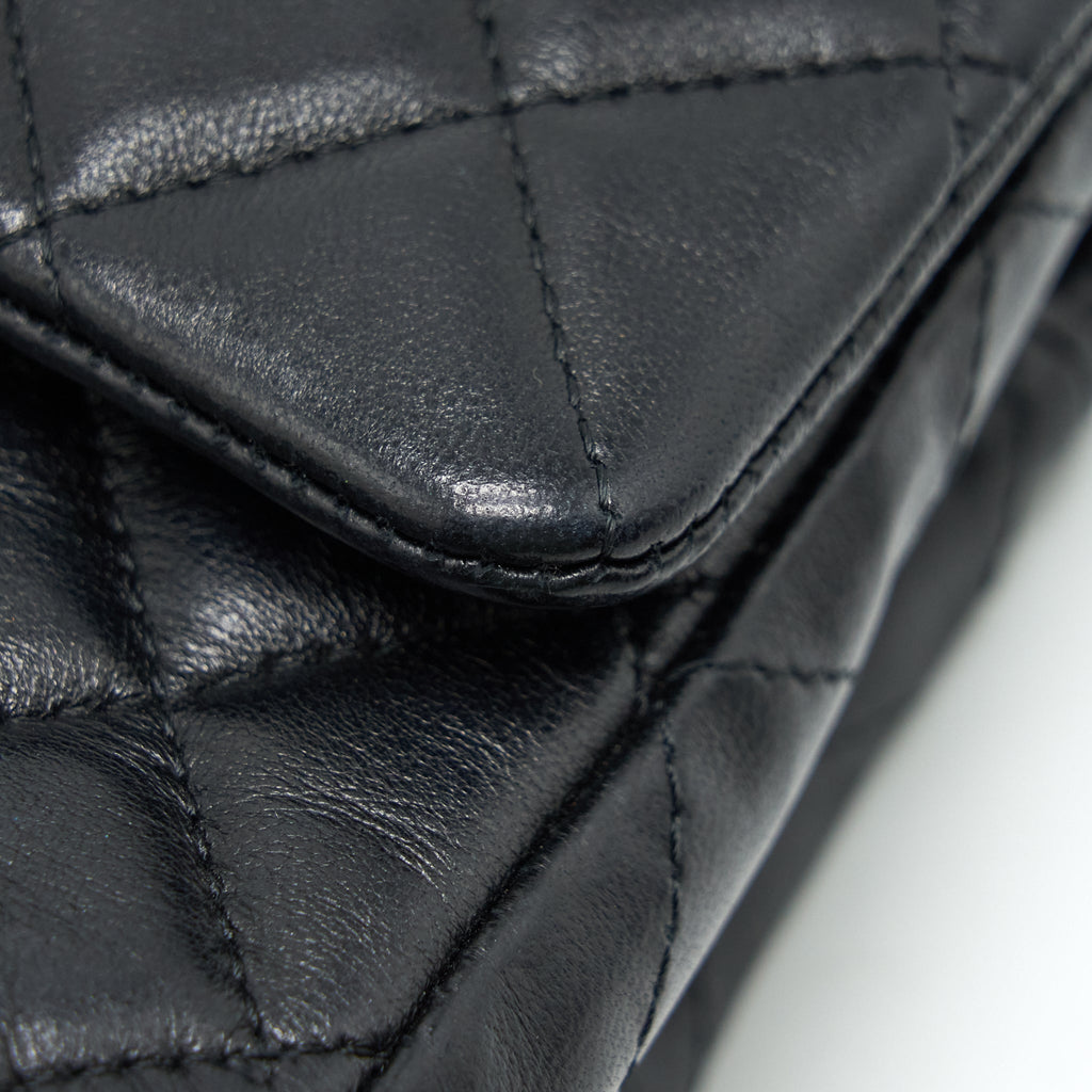 Chanel Mini Rectangular Flap Bag Lambskin Black