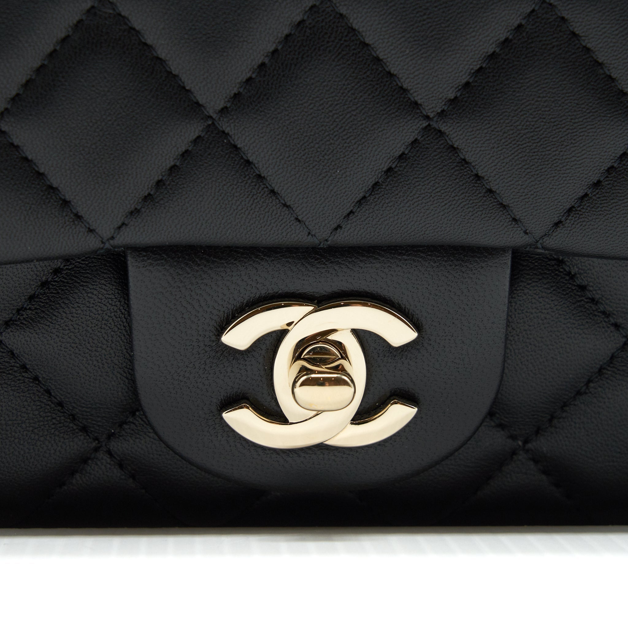 Chanel mini Rectangular Flap Bag Lambskin black L