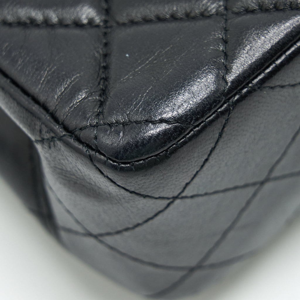 Chanel Mini Rectangular Flap Bag Lambskin Black
