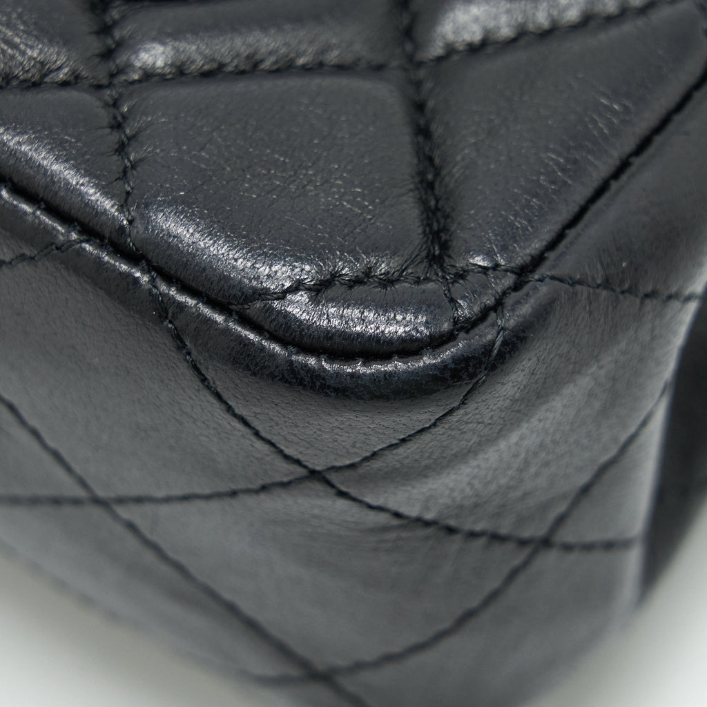 Chanel Mini Rectangular Flap Bag Lambskin Black