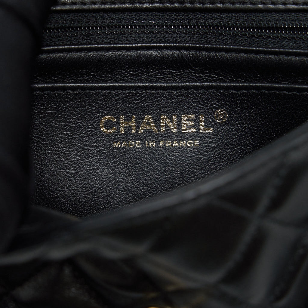 Chanel Mini Rectangular Flap Bag Lambskin Black