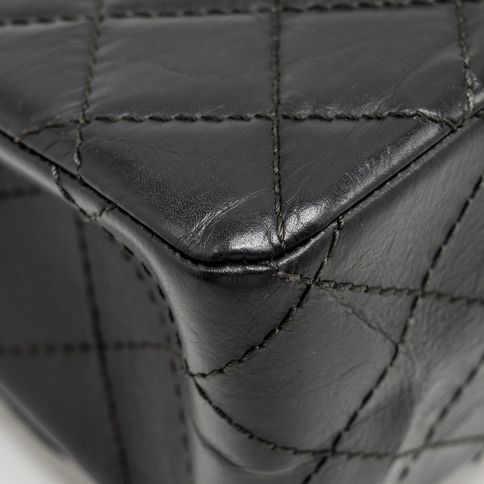 Chanel Large 2.55 226 Reissue Double Flap Bag Aged Calfskin Black