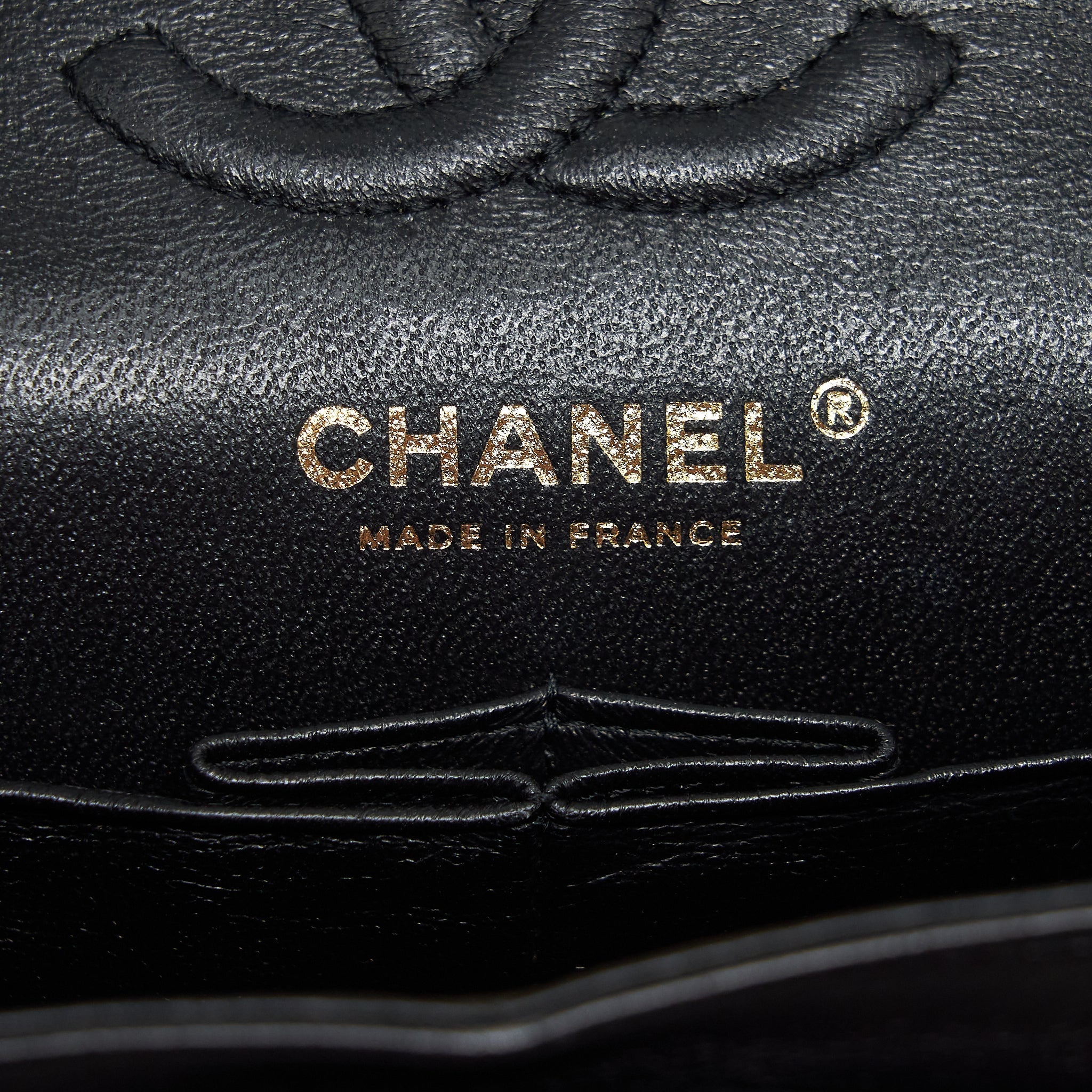 Chanel Small Classic Double Flap Bag Chevron Lambskin Black