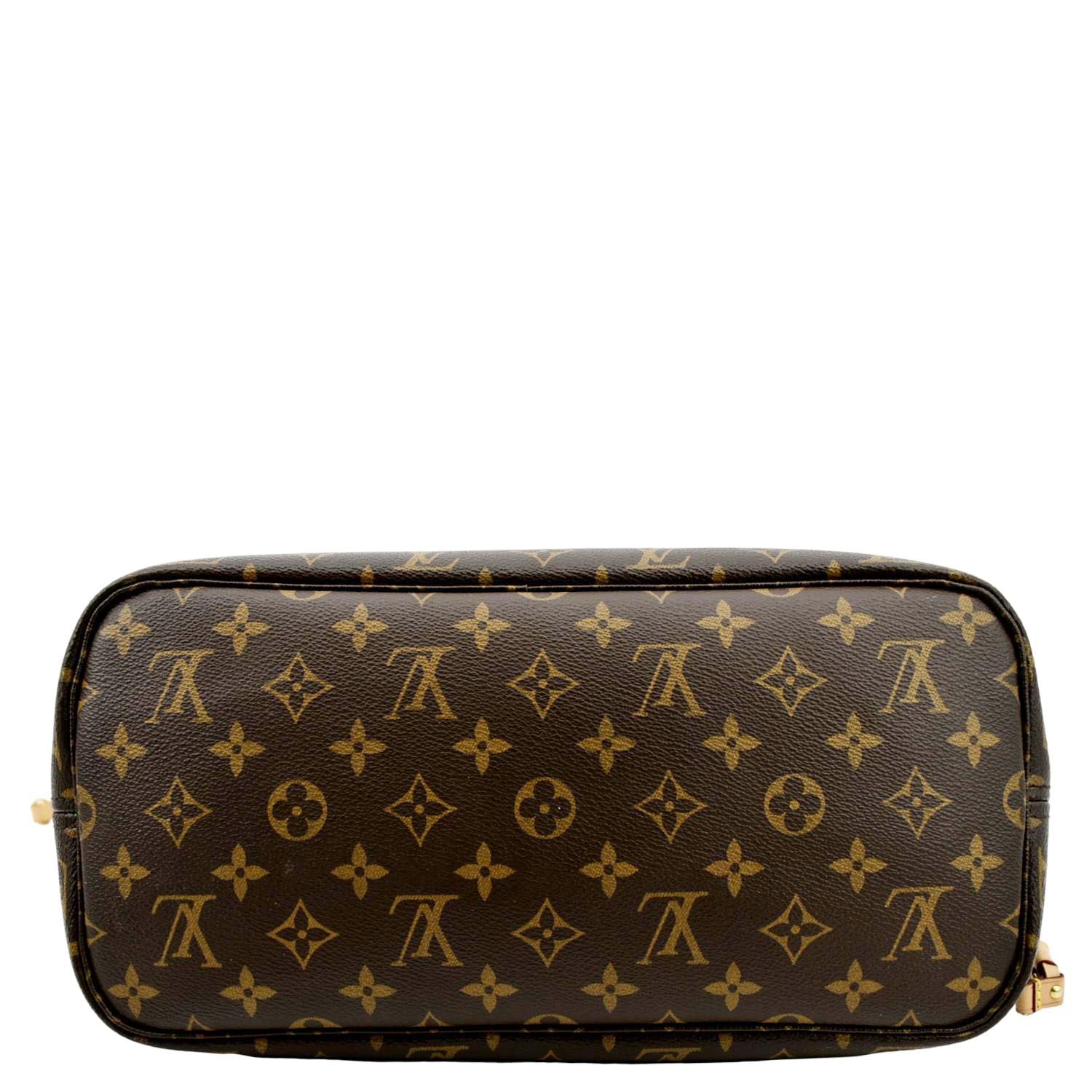 LOUIS VUITTON Neverfull MM Monogram Canvas Tote Bag Brown
