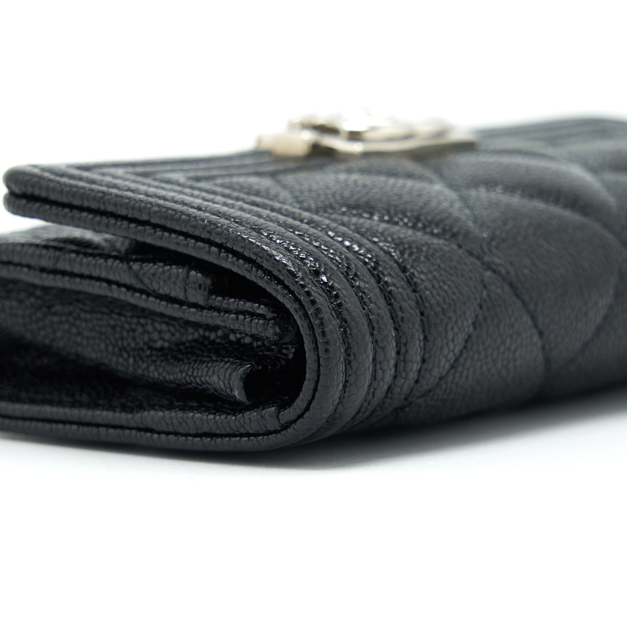 Chanel Boy Card Holder Caviar Black