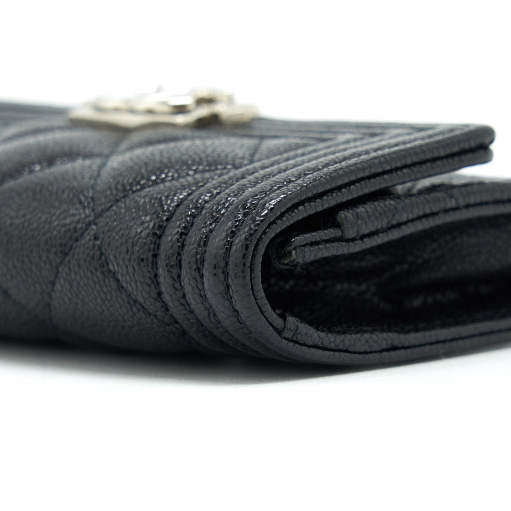 Chanel Boy Card Holder Caviar Black