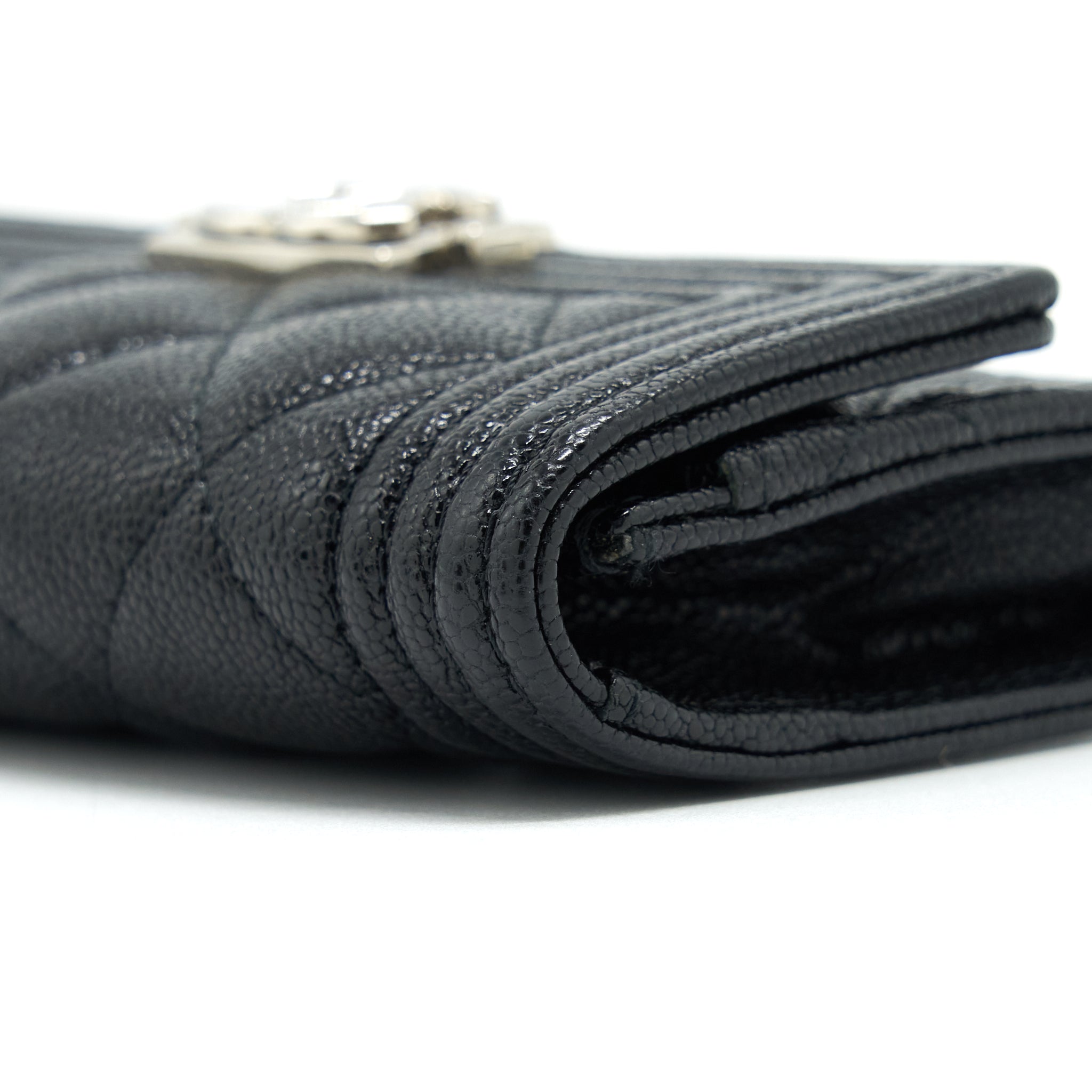 Chanel Boy Card Holder Caviar Black
