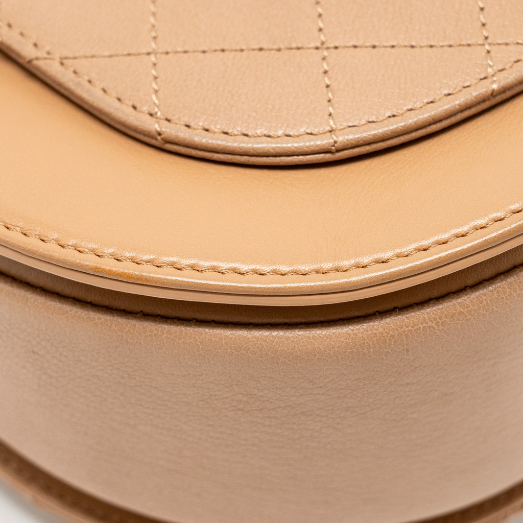 Chanel Coco Curve Flap Bag Calfskin Beige