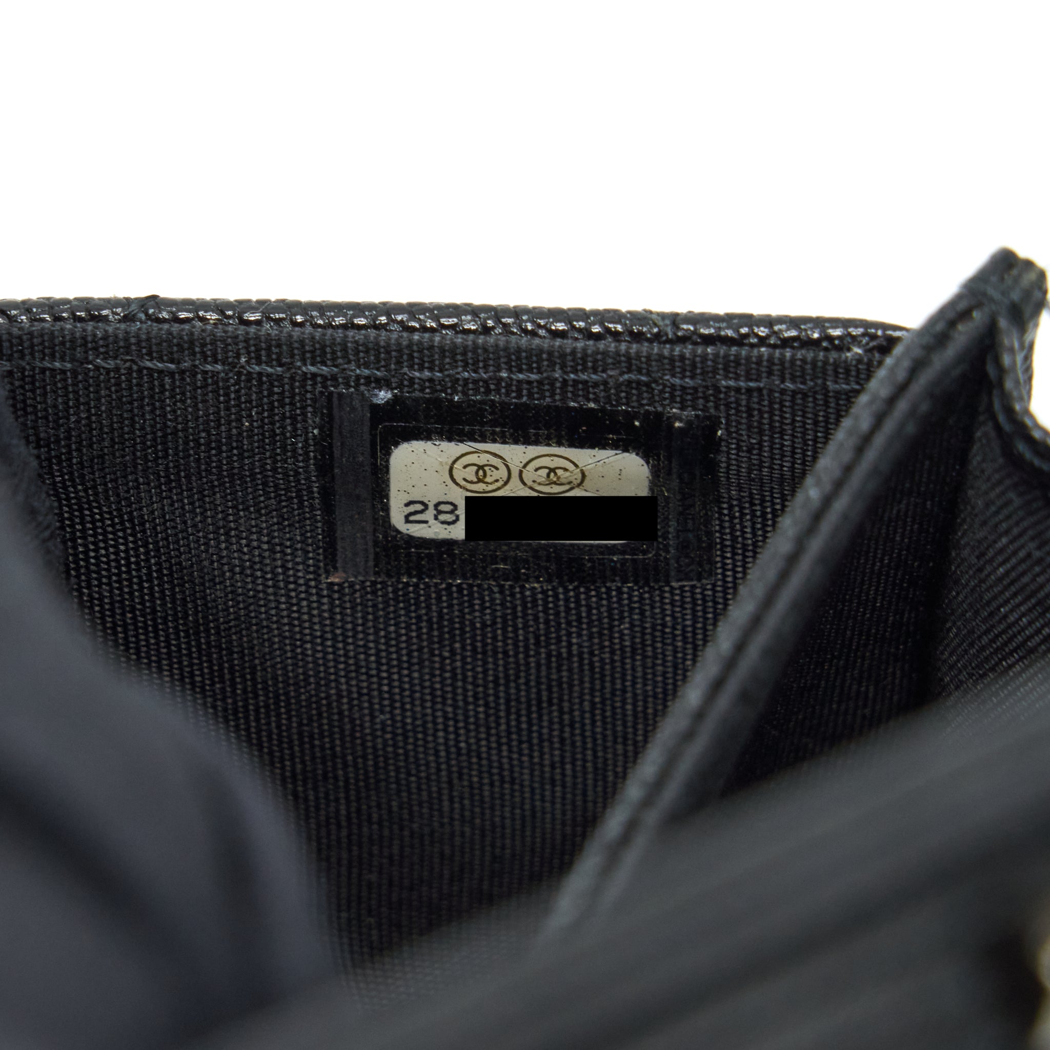 Chanel Boy Card Holder Caviar Black