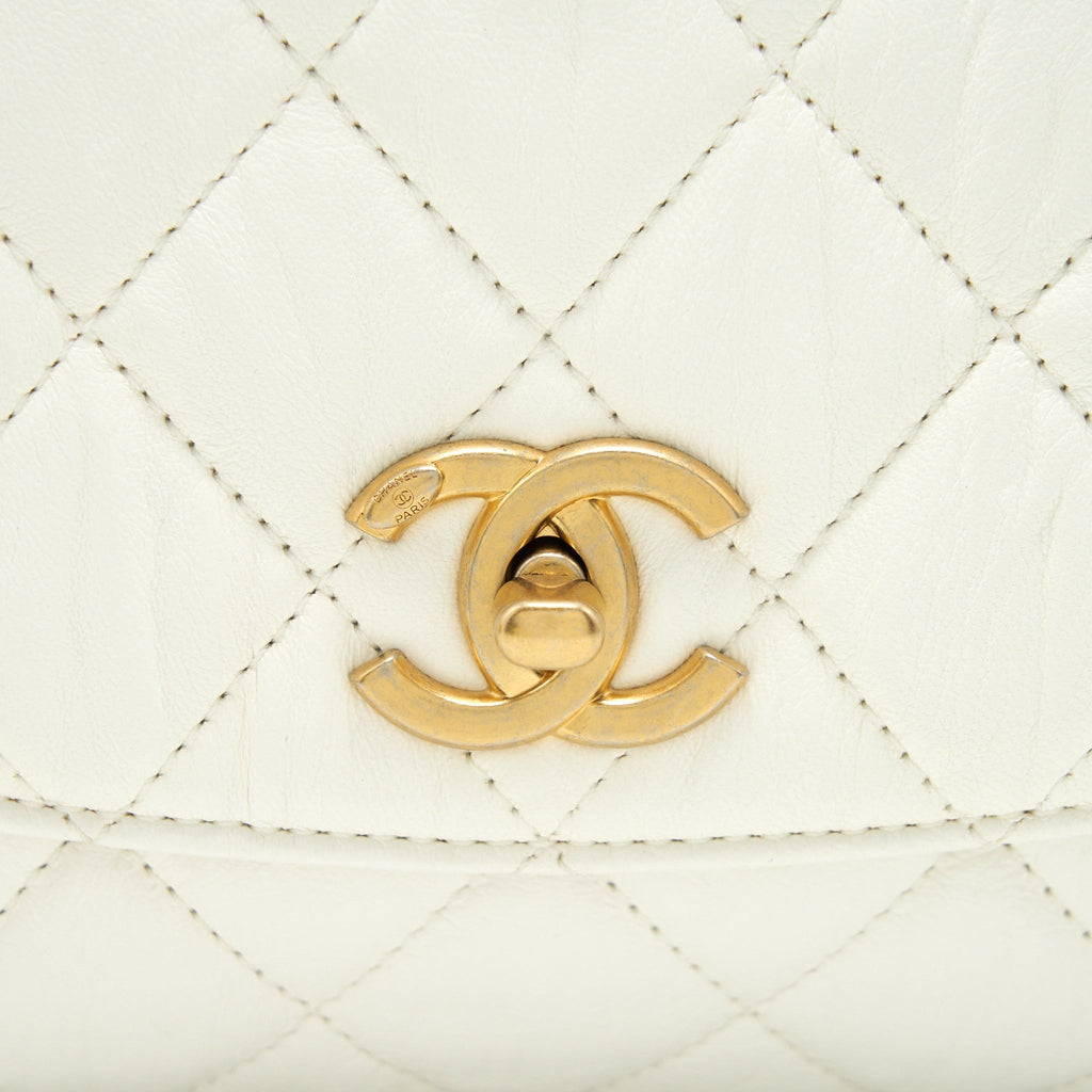 Chanel Seasonal Flap Bag Lambskin White