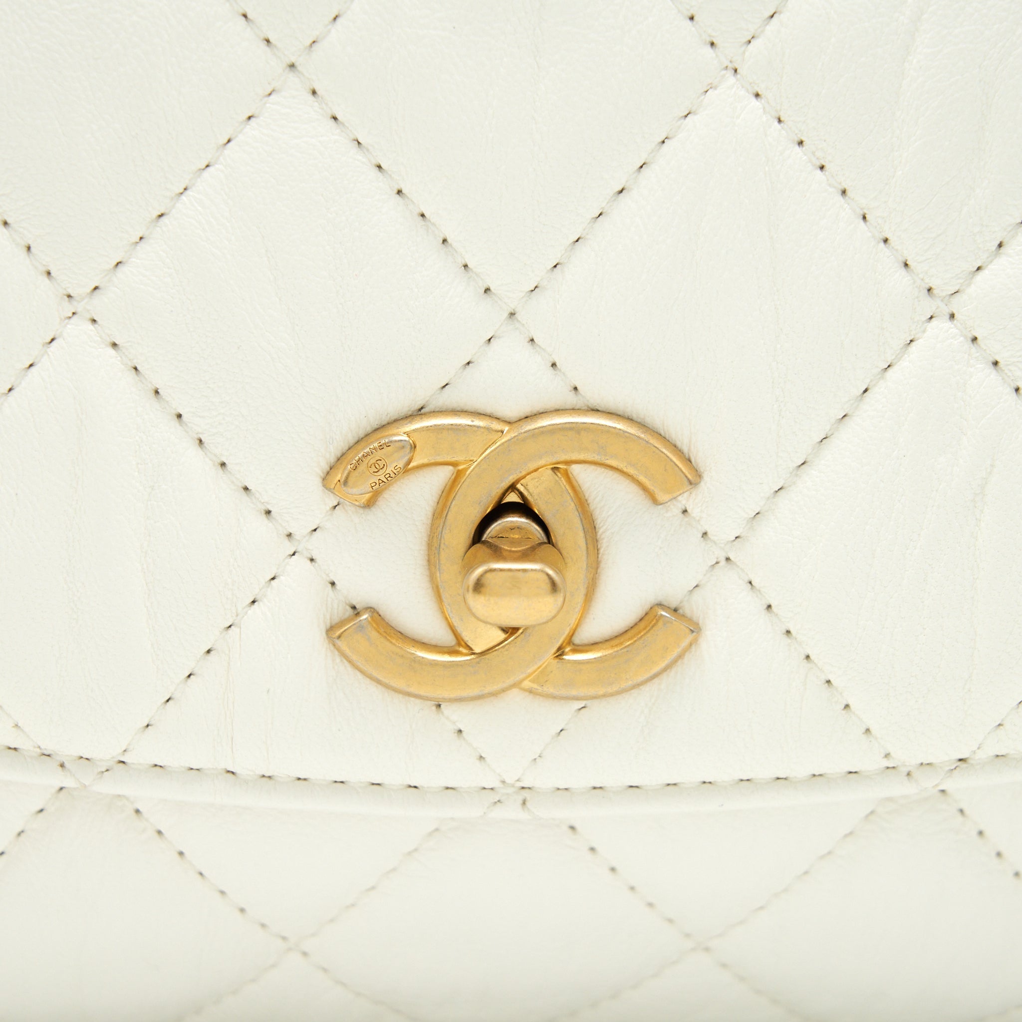 Chanel Seasonal Flap Bag Lambskin White