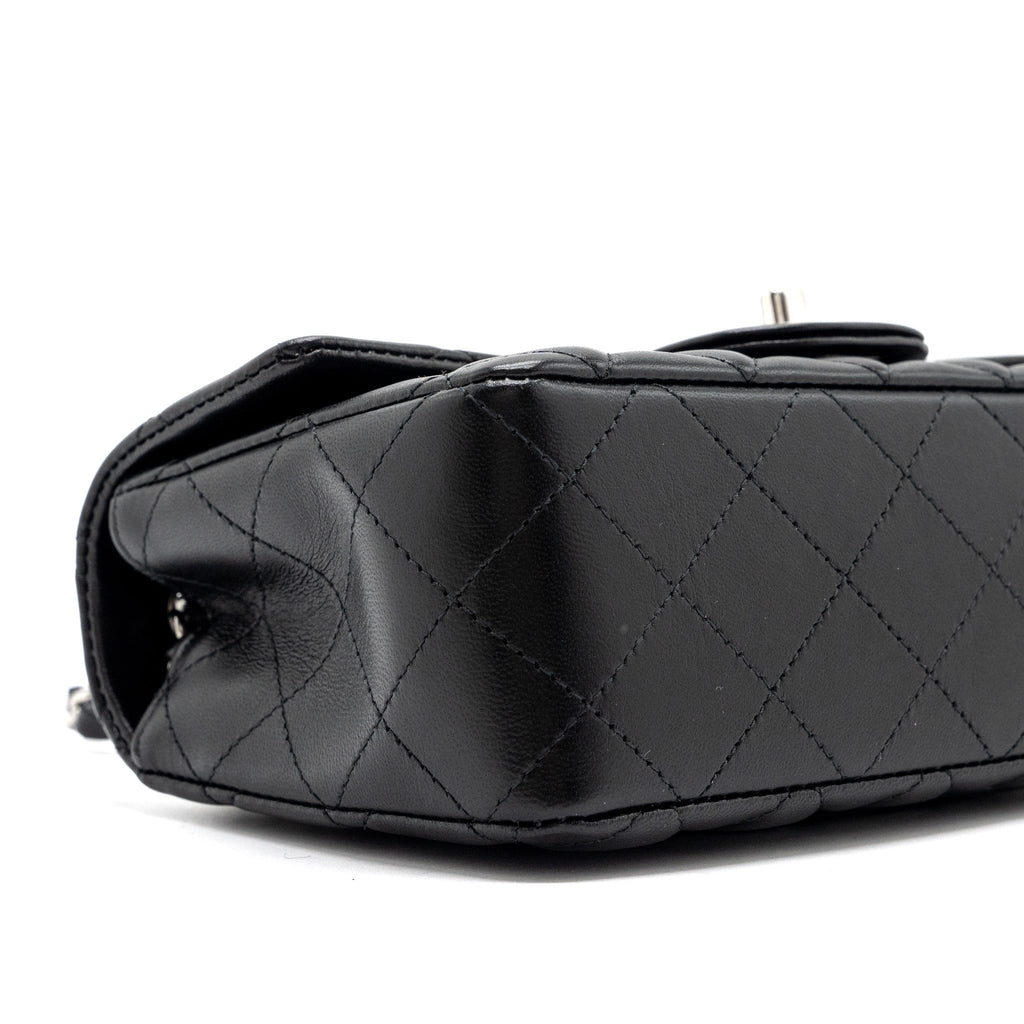 Chanel Classic Mini Rectangular Flap Bag Lambskin Black  (microchip)