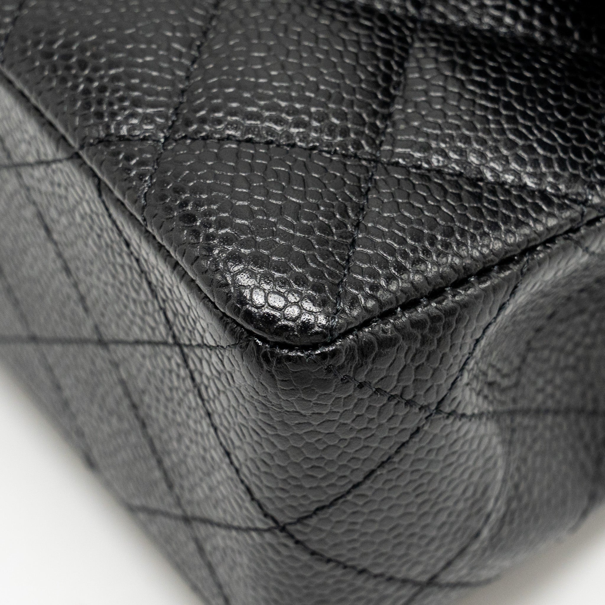 Chanel Small Classic Double Flap Bag Caviar Black  (microchip)
