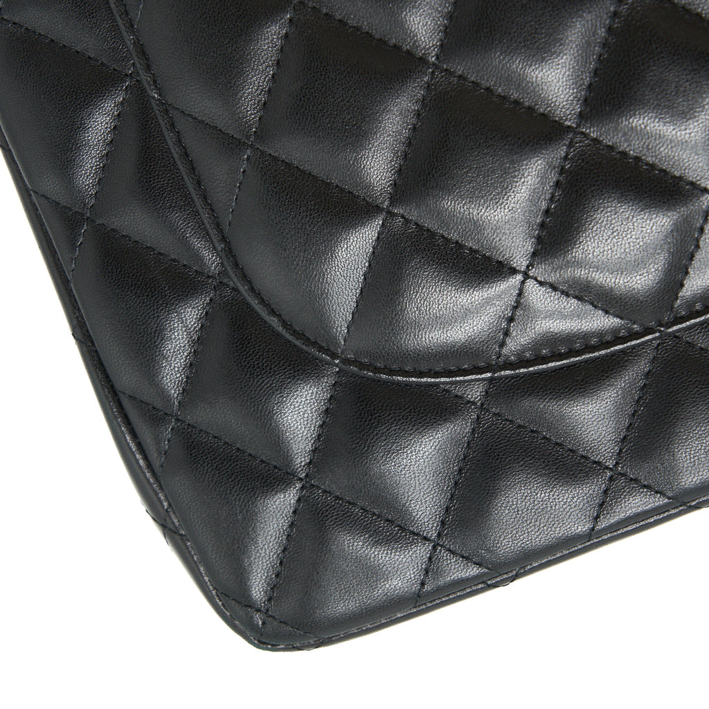 Chanel Classic jumbo Double flap Bag Lambskin Black