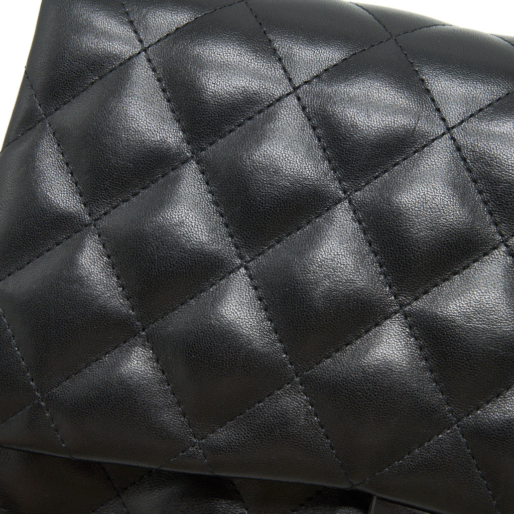 Chanel Classic jumbo Double flap Bag Lambskin Black