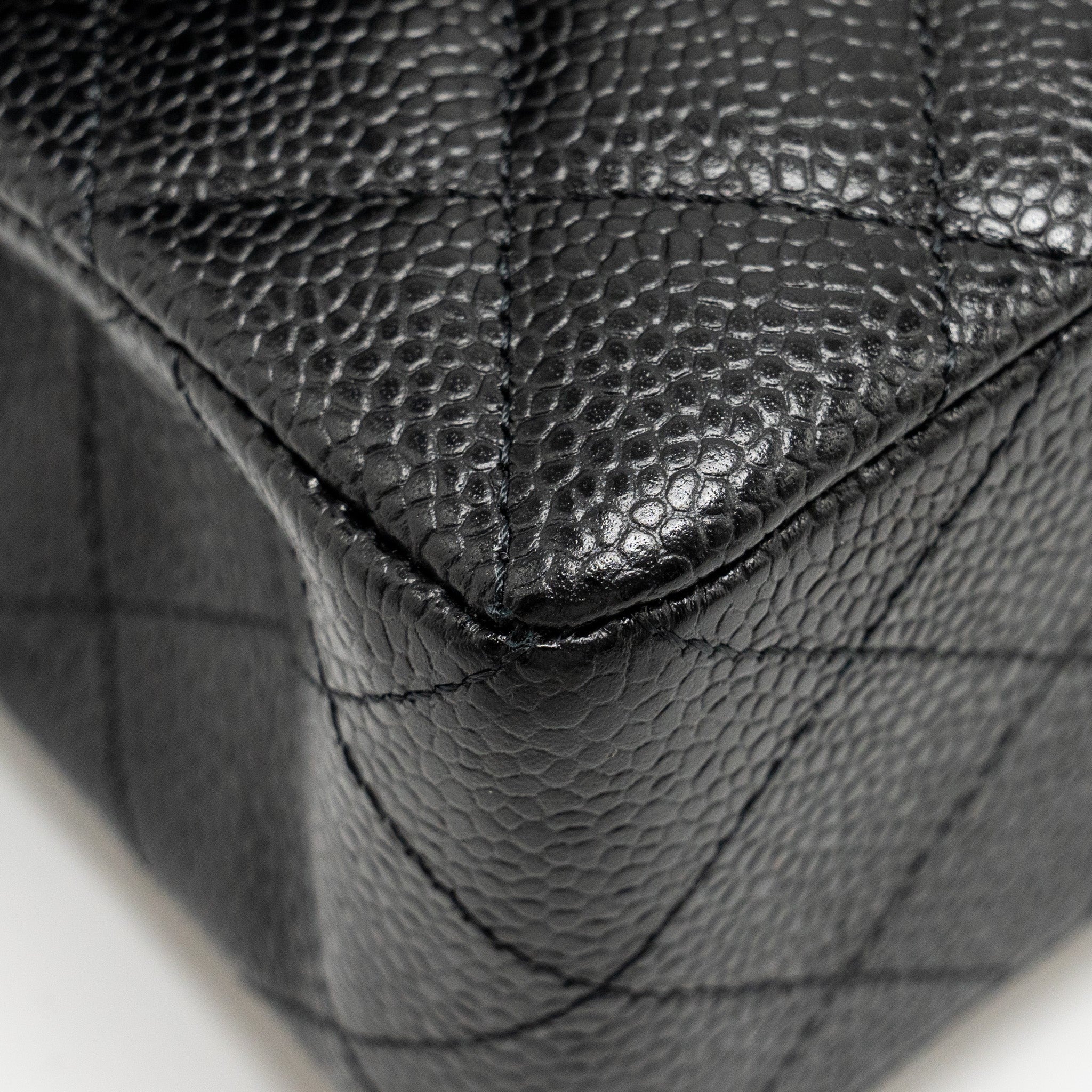 Chanel Small Classic Double Flap Bag Caviar Black  (microchip)