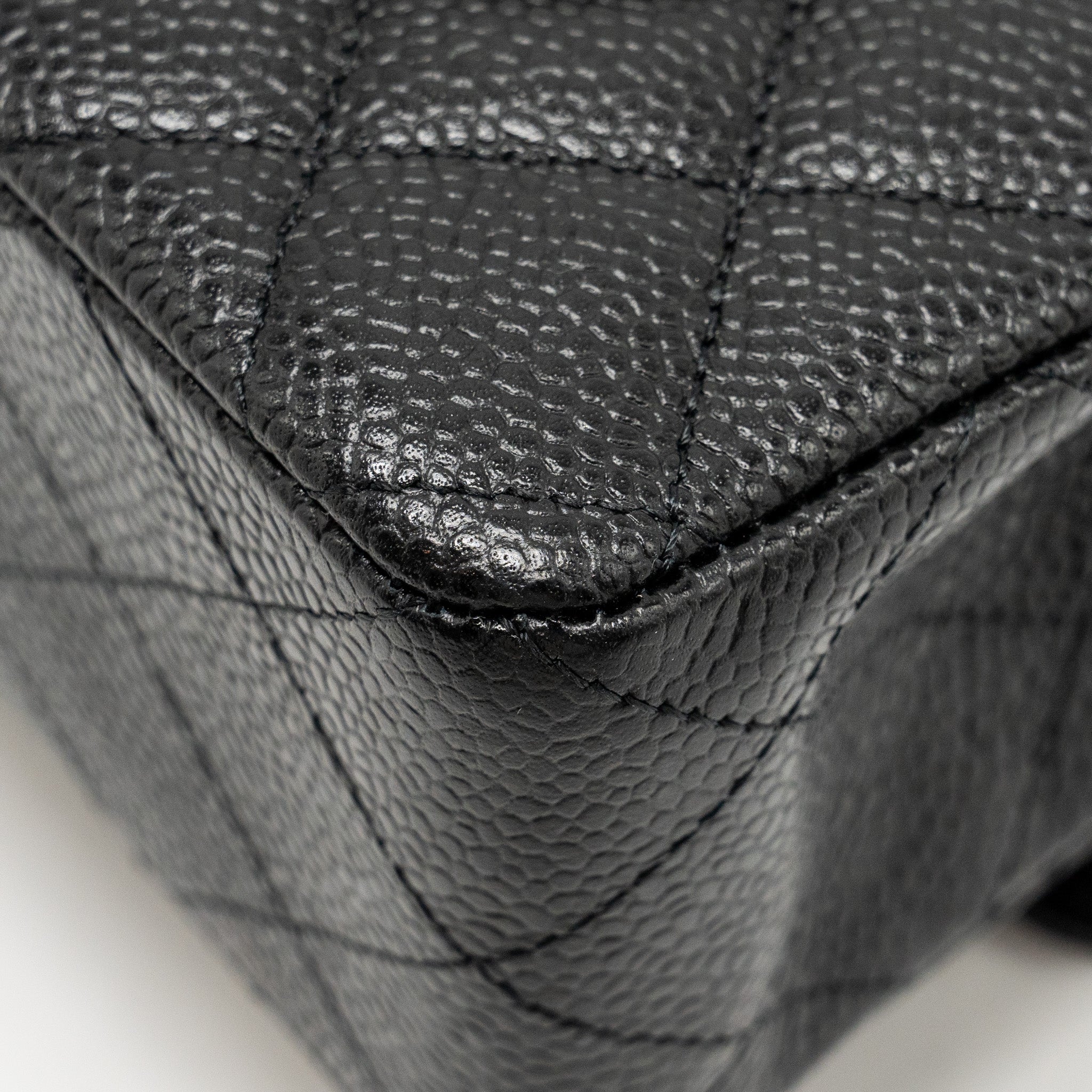 Chanel Small Classic Double Flap Bag Caviar Black  (microchip)