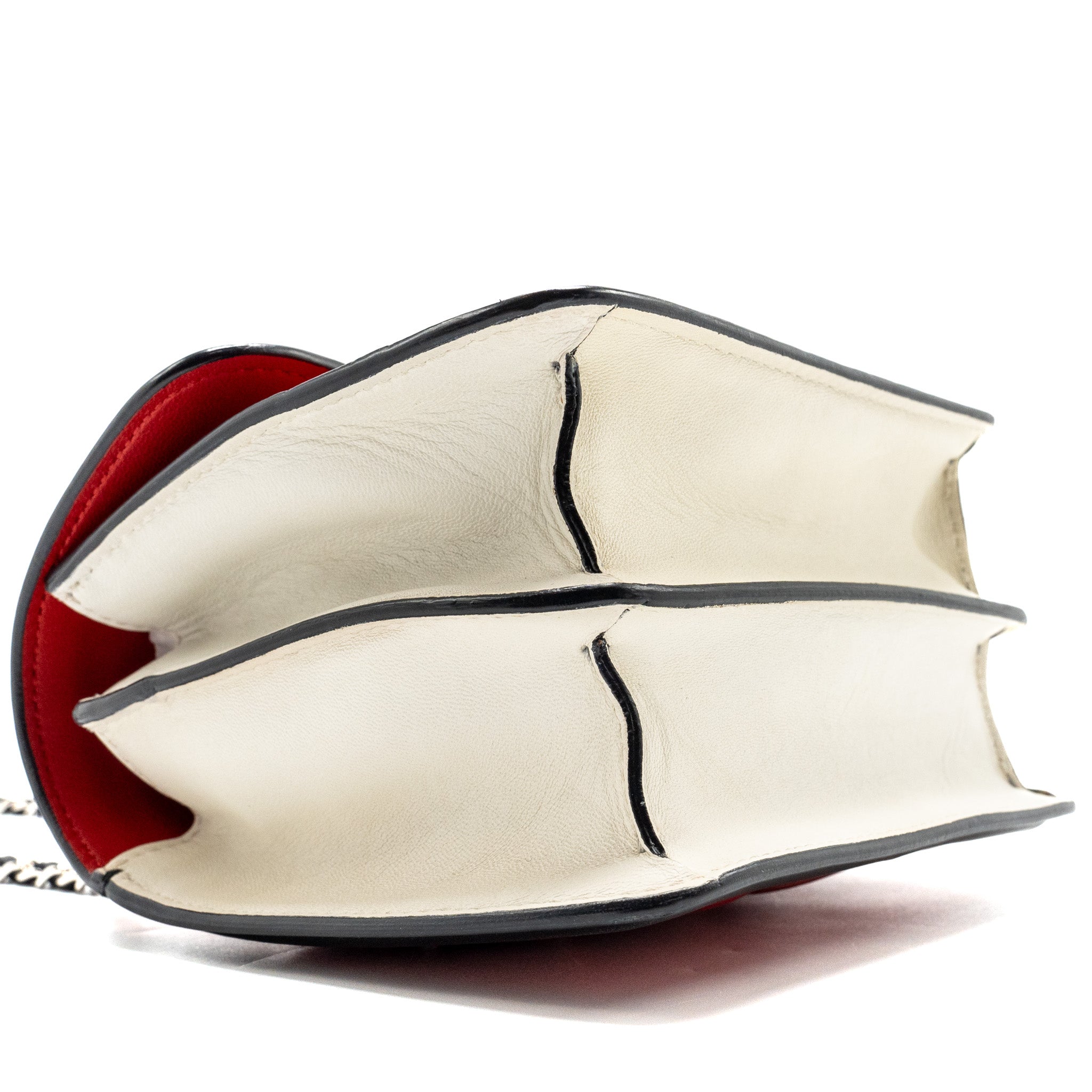 Chanel Tricolor Mini Graphic Flap Bag Lambskin Red/Black/White
