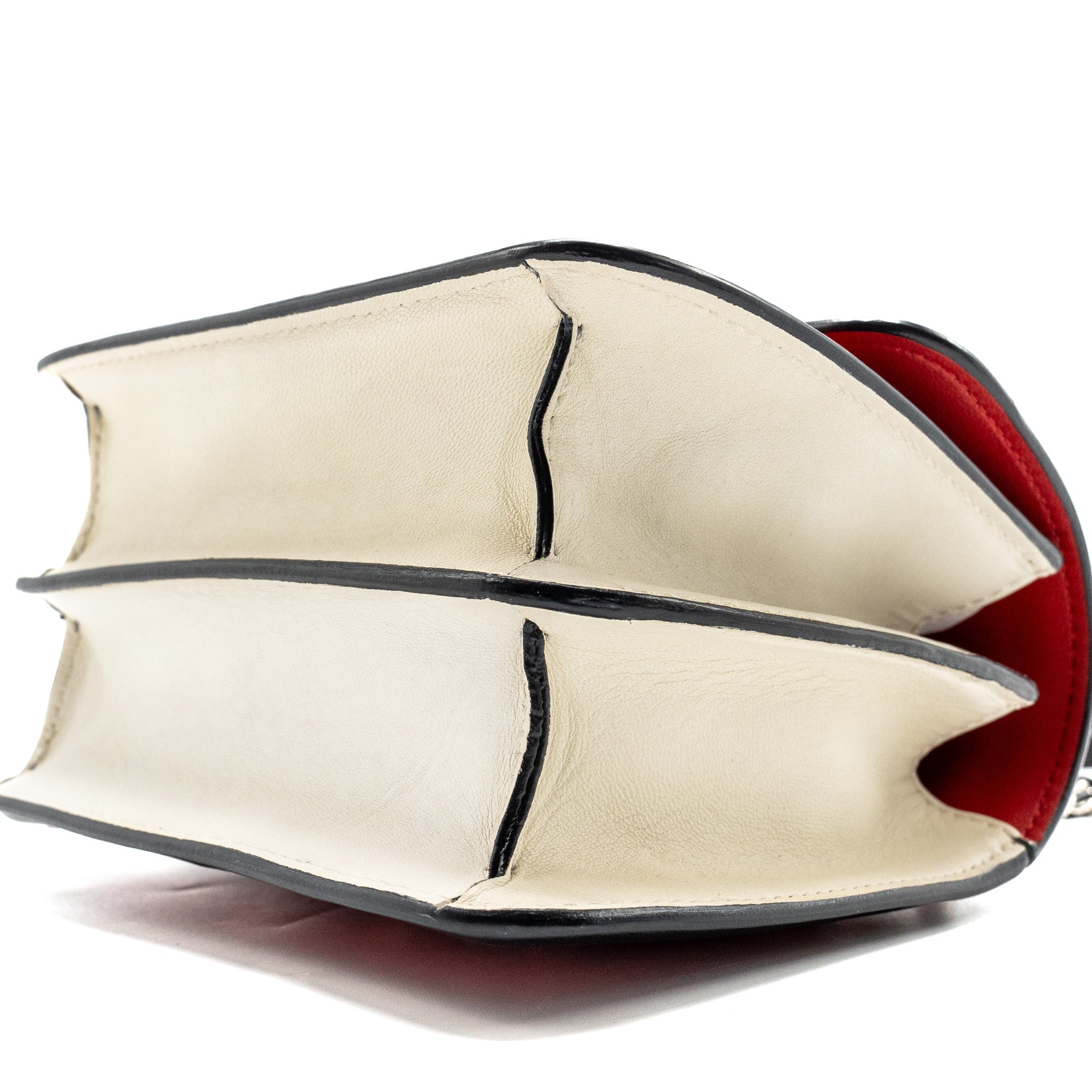 Chanel Tricolor Mini Graphic Flap Bag Lambskin Red/Black/White