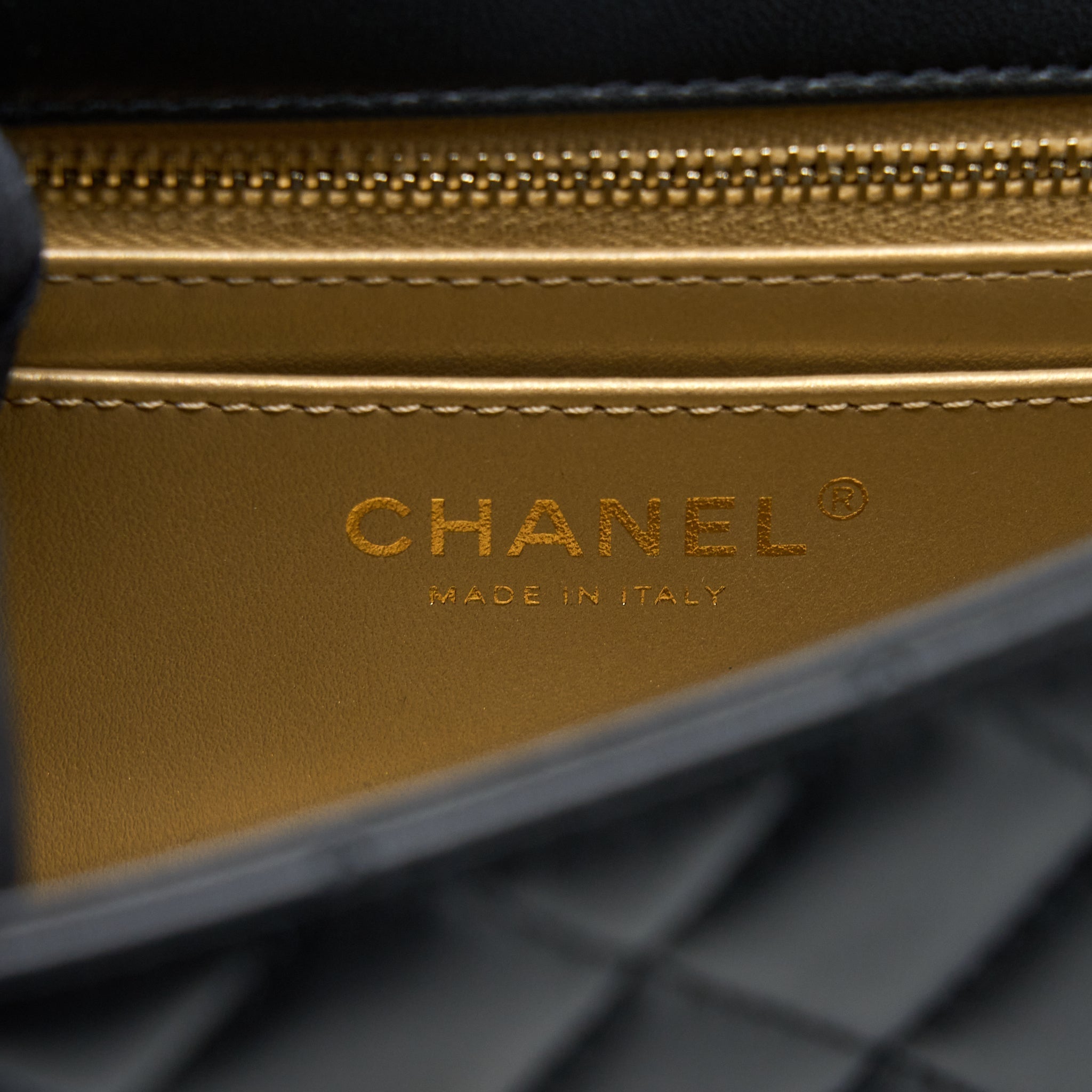 Chanel 23C Pearl Crush Mini Rectangular Flap Bag Lambskin Black Brushed  (Microchip)