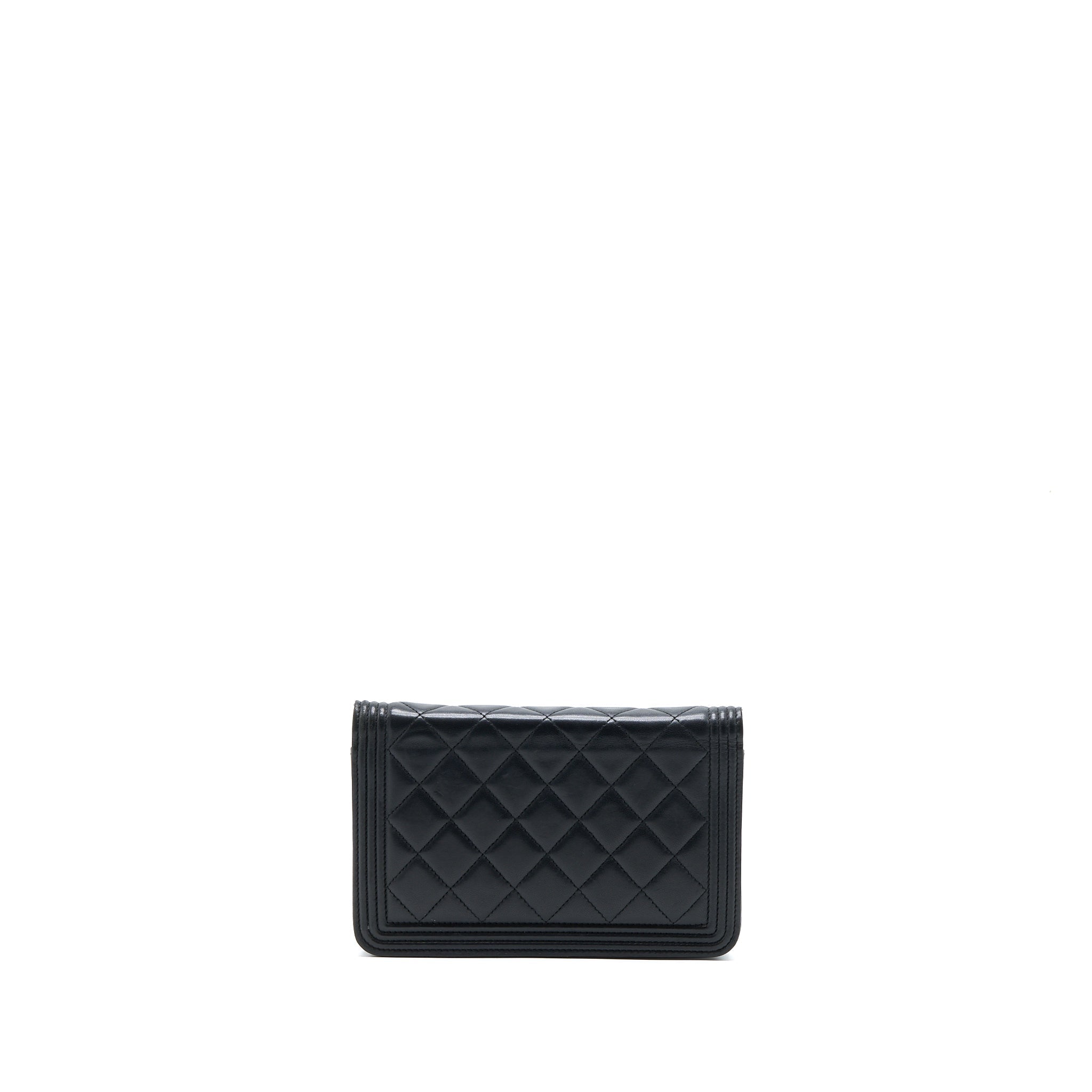Chanel Boy Wallet On Chain Lambskin Black