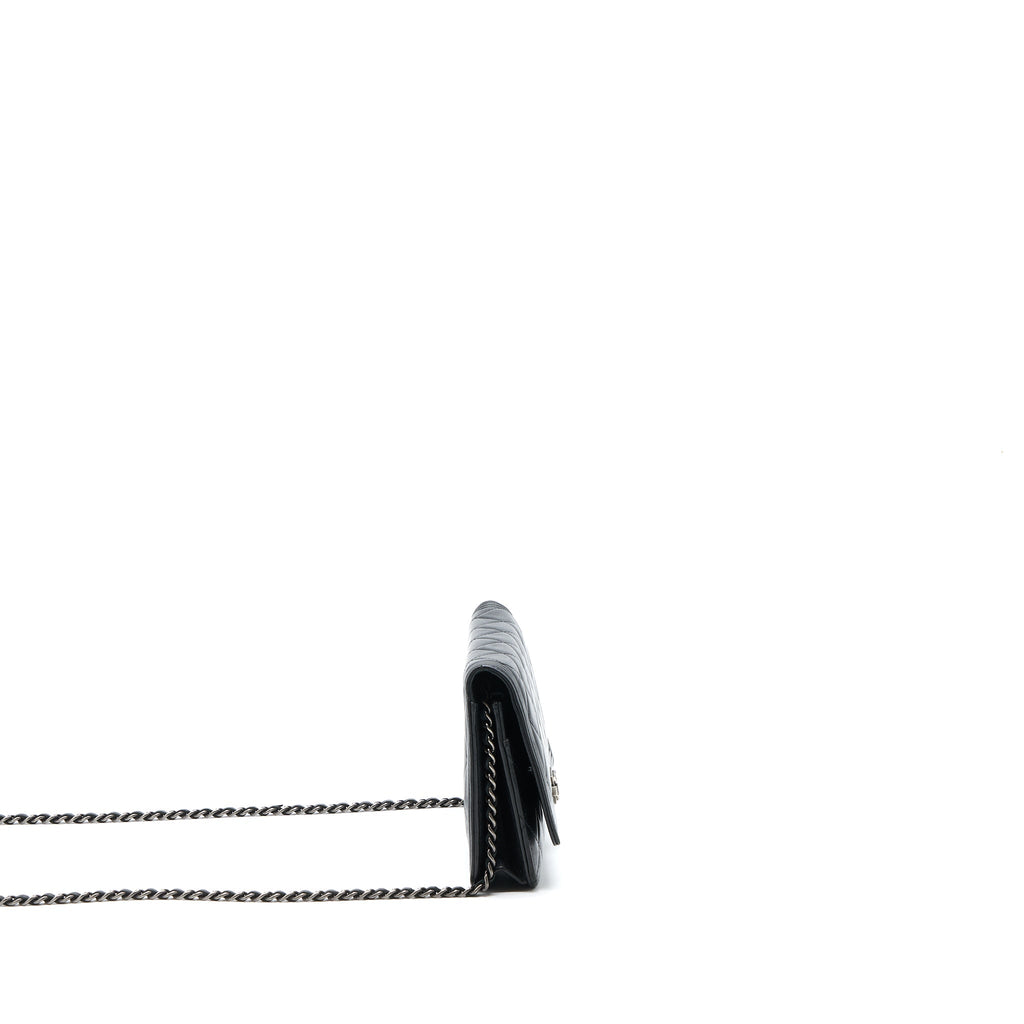 Chanel Boy Wallet On Chain Lambskin Black