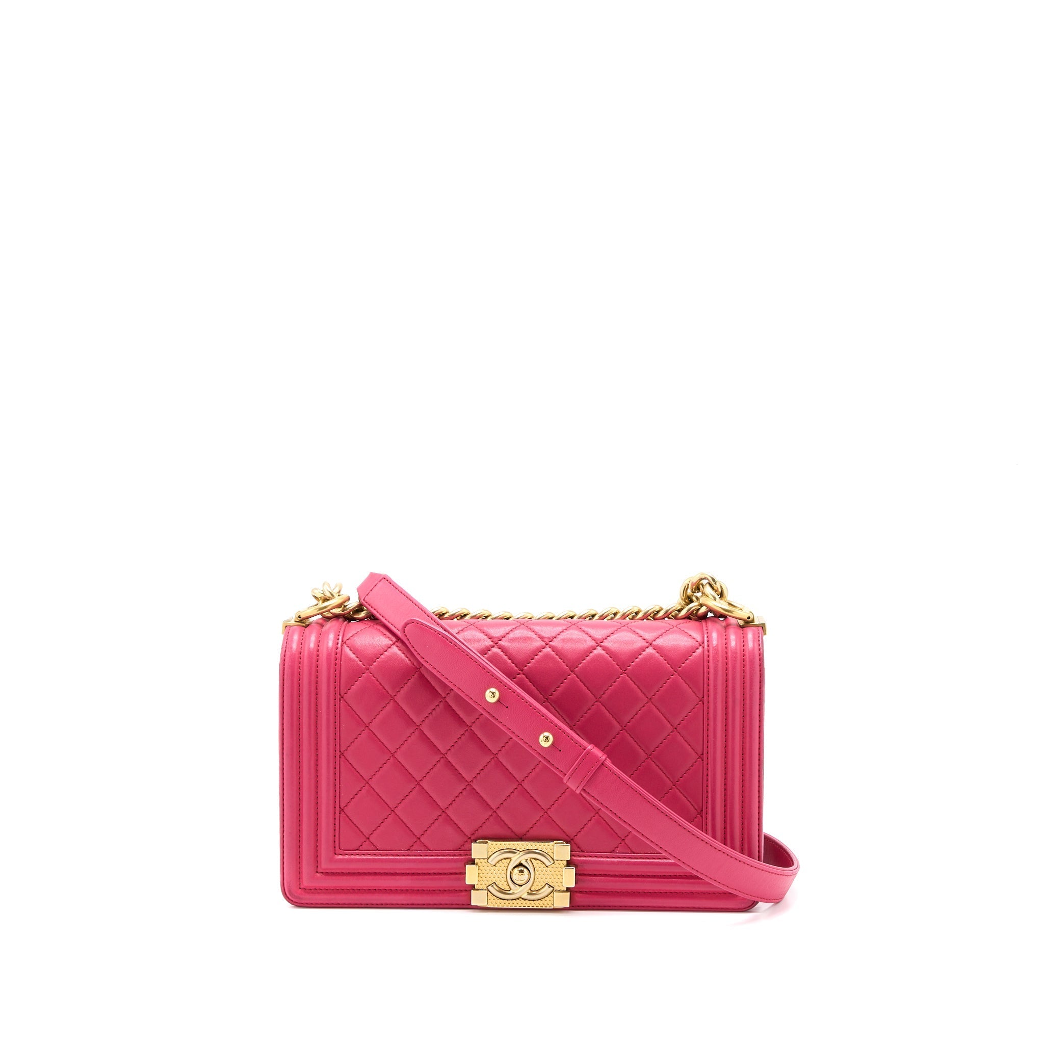 Chanel Medium Boy Bag Lambskin Pink