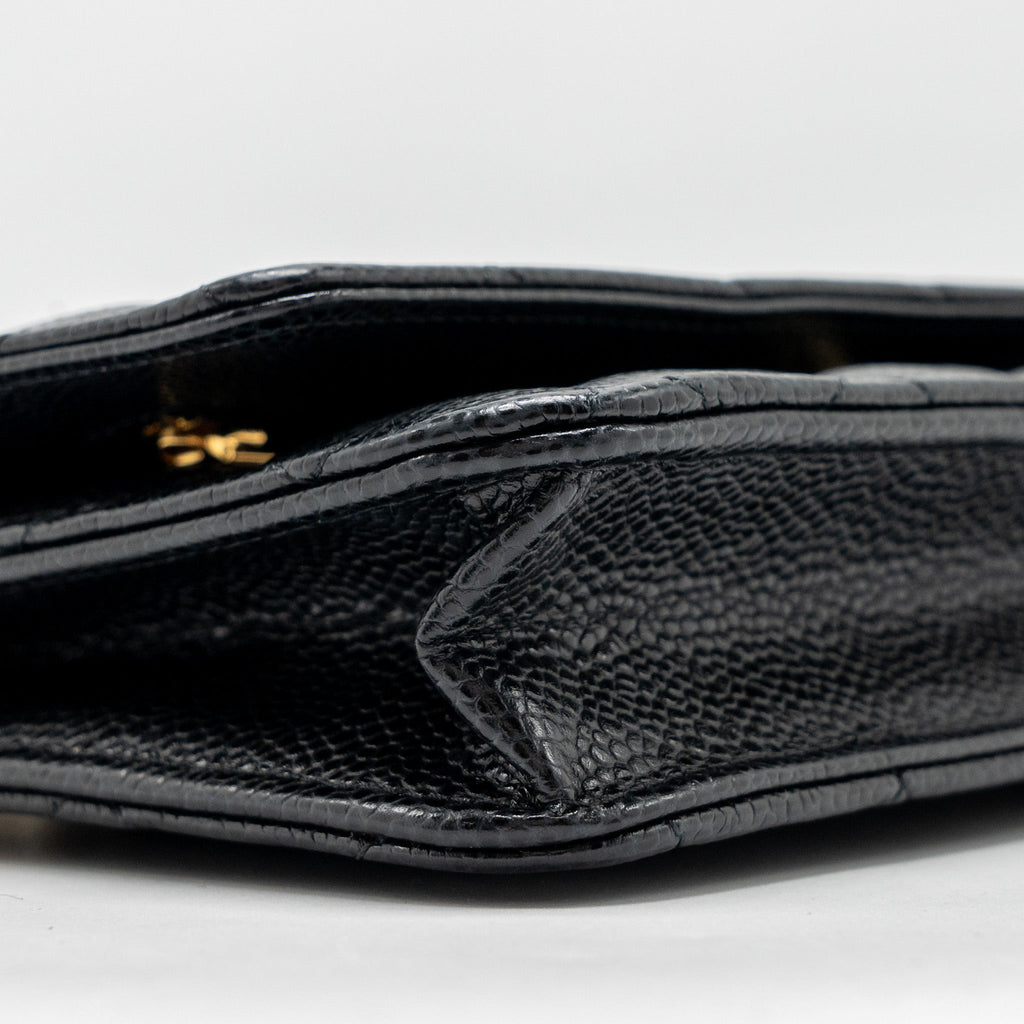Chanel Classic Wallet On Chain Caviar Black  (Microchip)