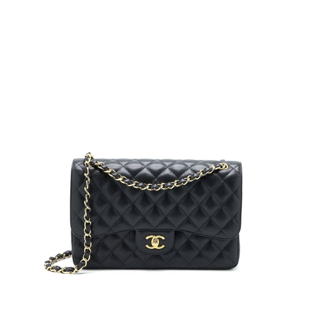 Chanel Classic Jumbo Double Flap Bag Caviar Black