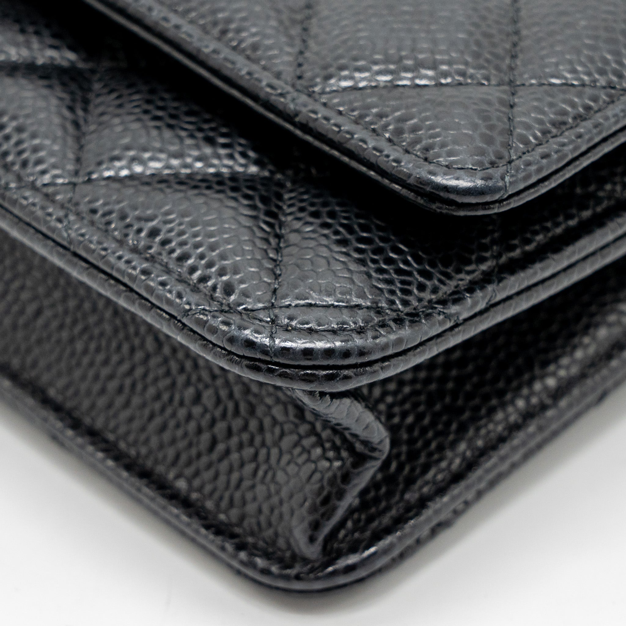 Chanel Classic Wallet On Chain Caviar Black  (Microchip)