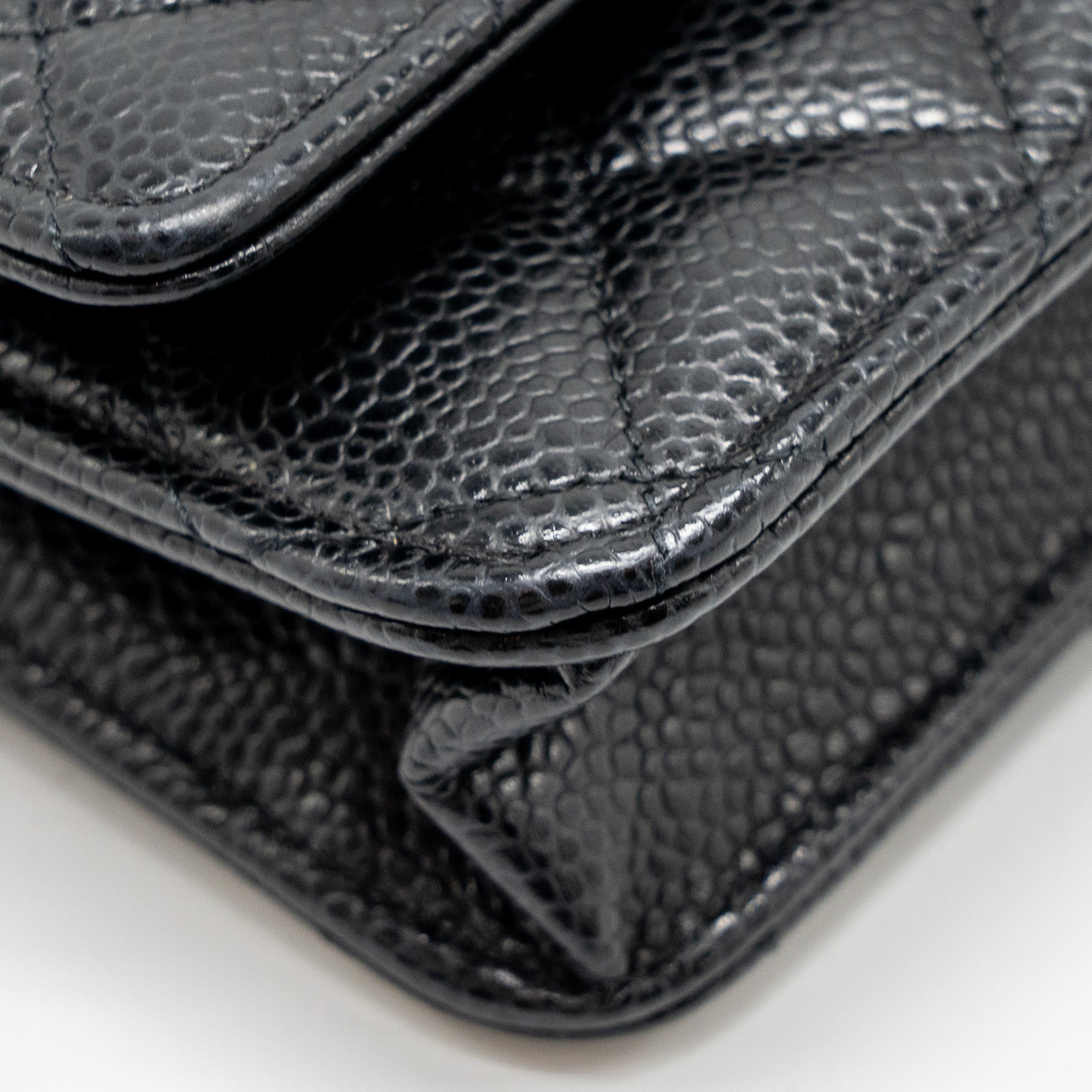 Chanel Classic Wallet On Chain Caviar Black  (Microchip)