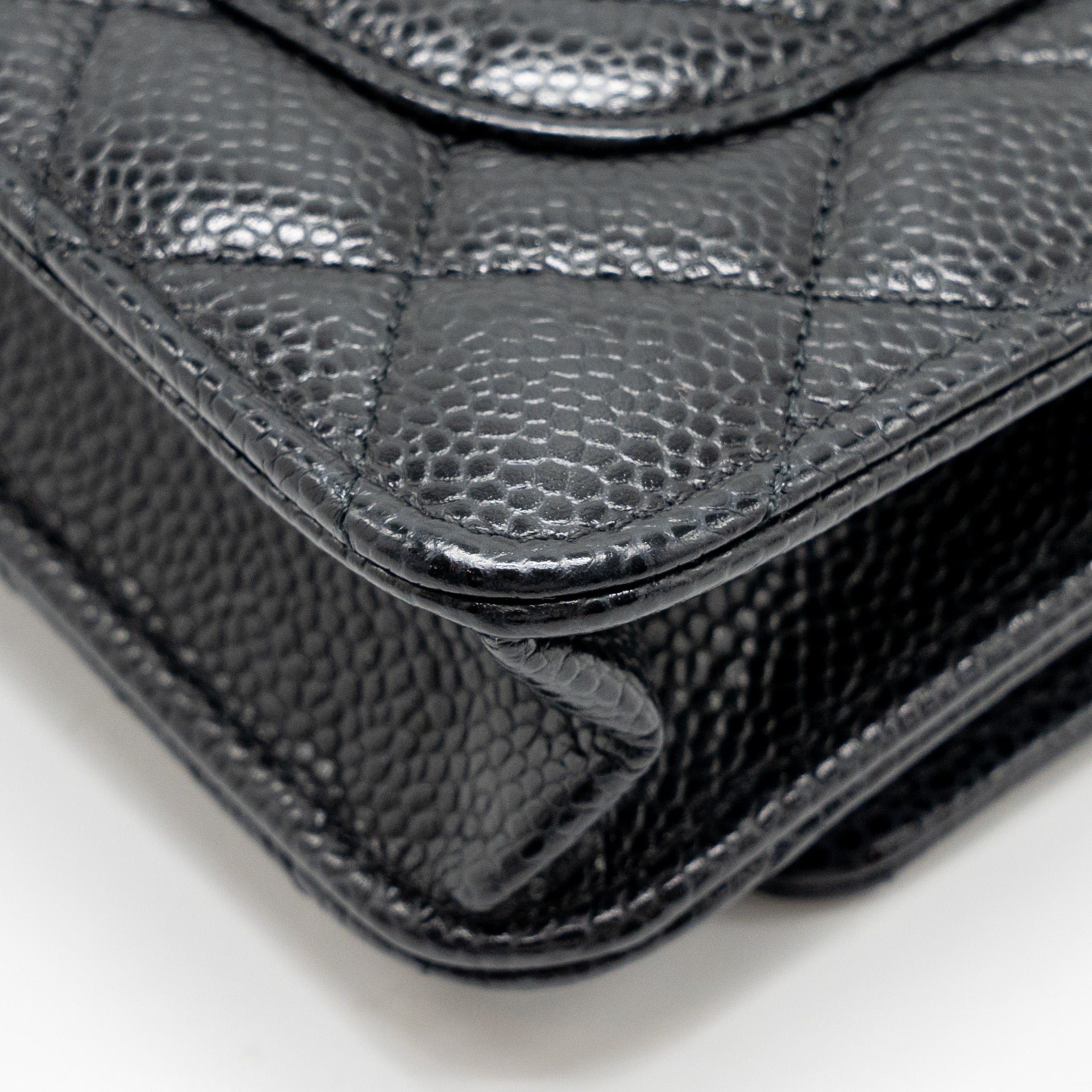 Chanel Classic Wallet On Chain Caviar Black  (Microchip)