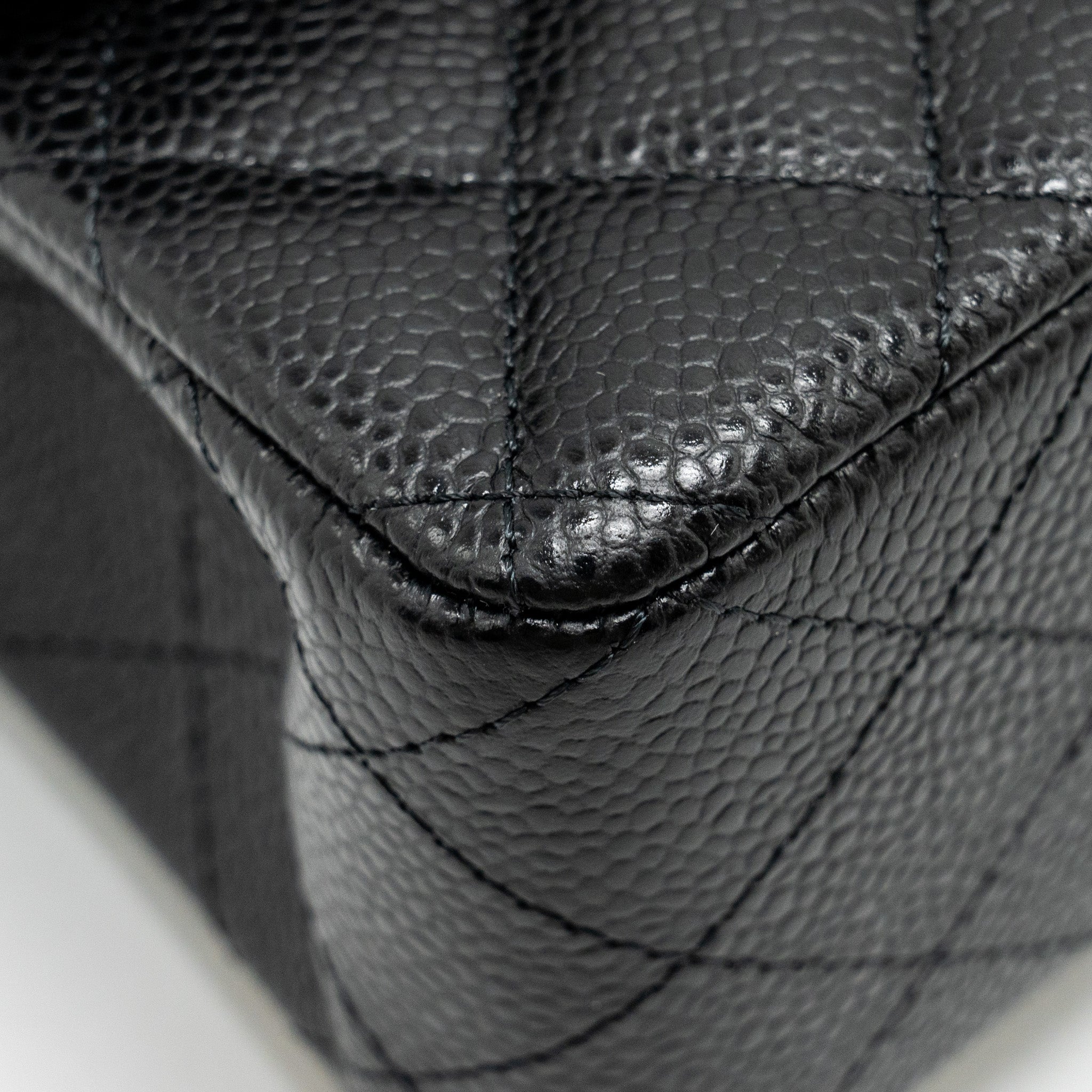 Chanel Small Classic Double FLAP BAG Caviar Black  (Microchip)