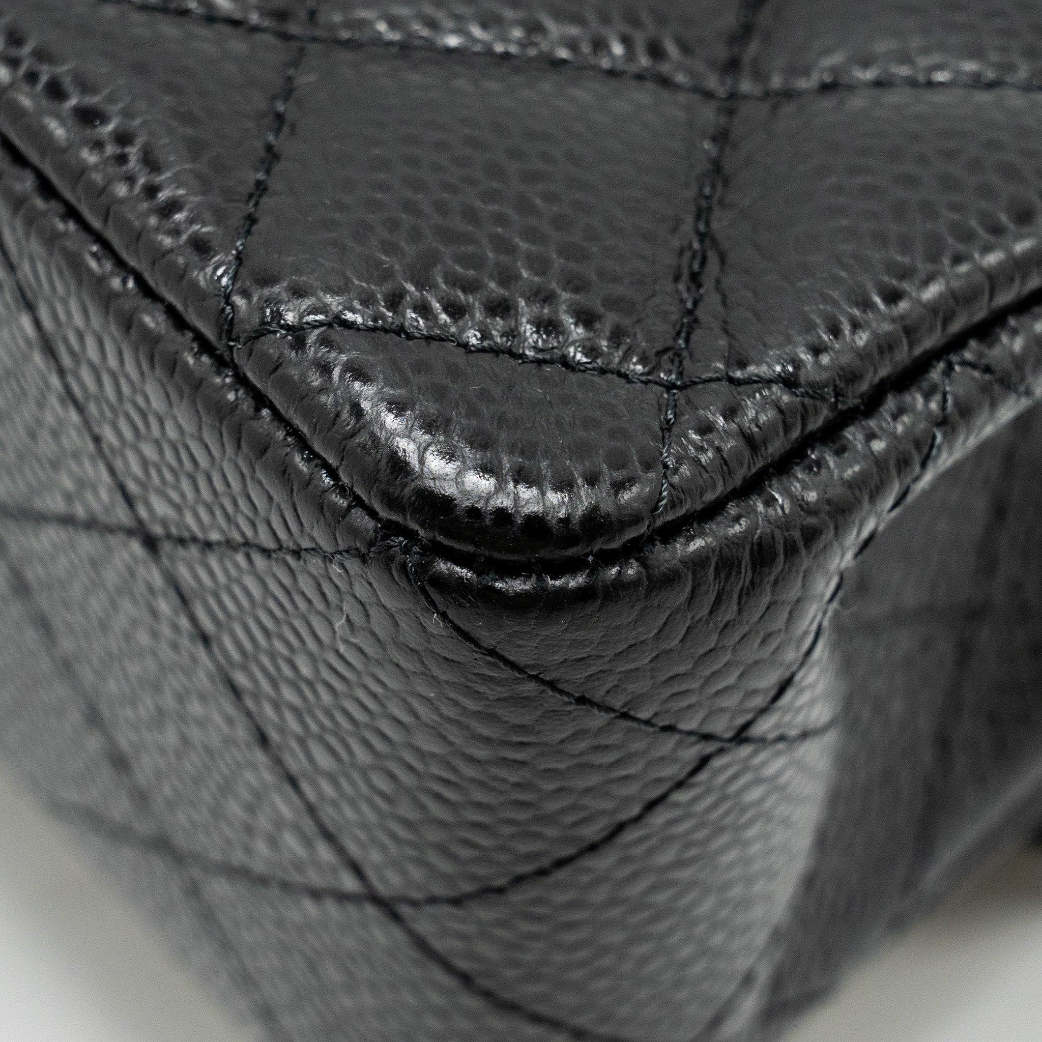 Chanel Small Classic Double FLAP BAG Caviar Black  (Microchip)