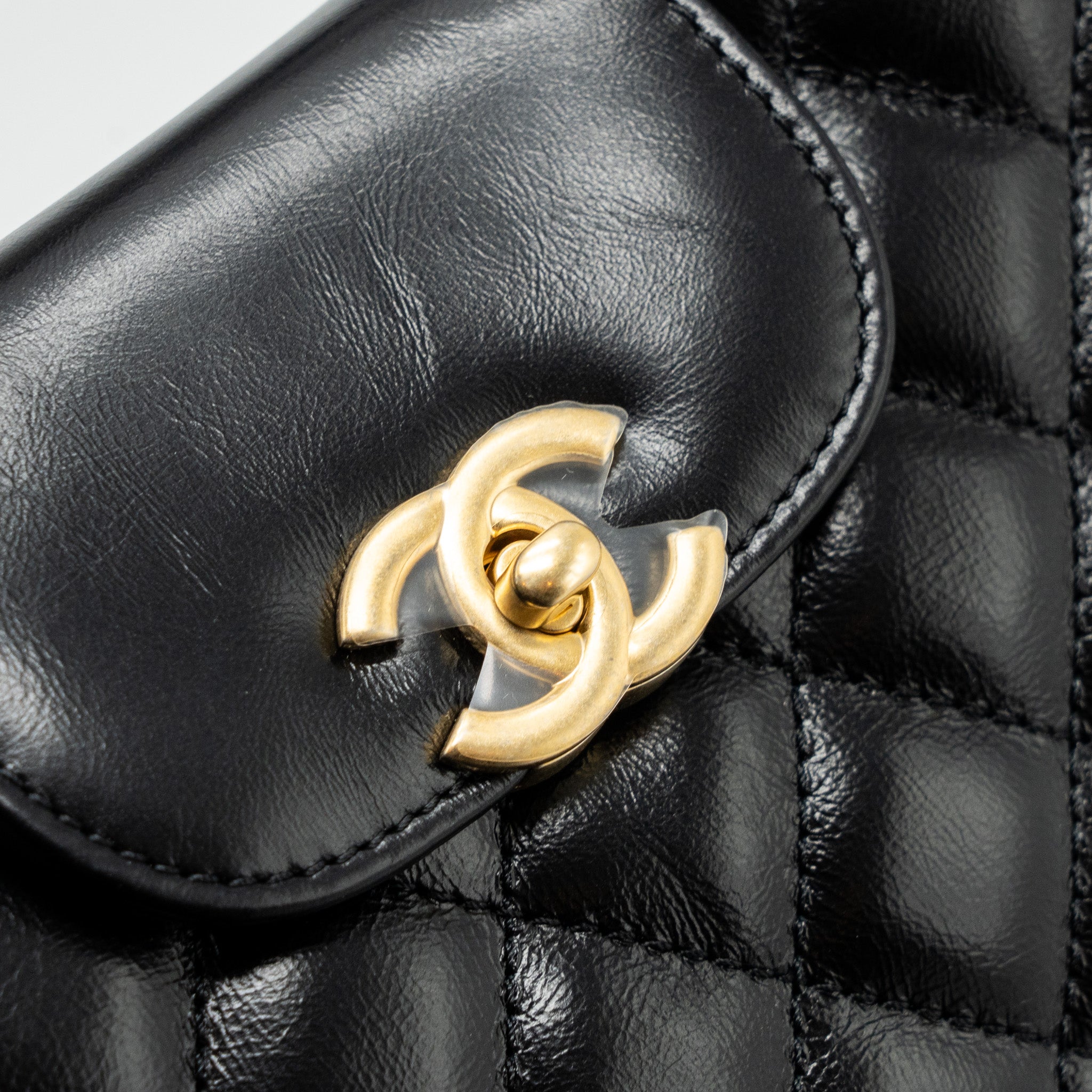 Chanel 23k Mini Shopping Tote Calfskin Black Brushed (Microchip)