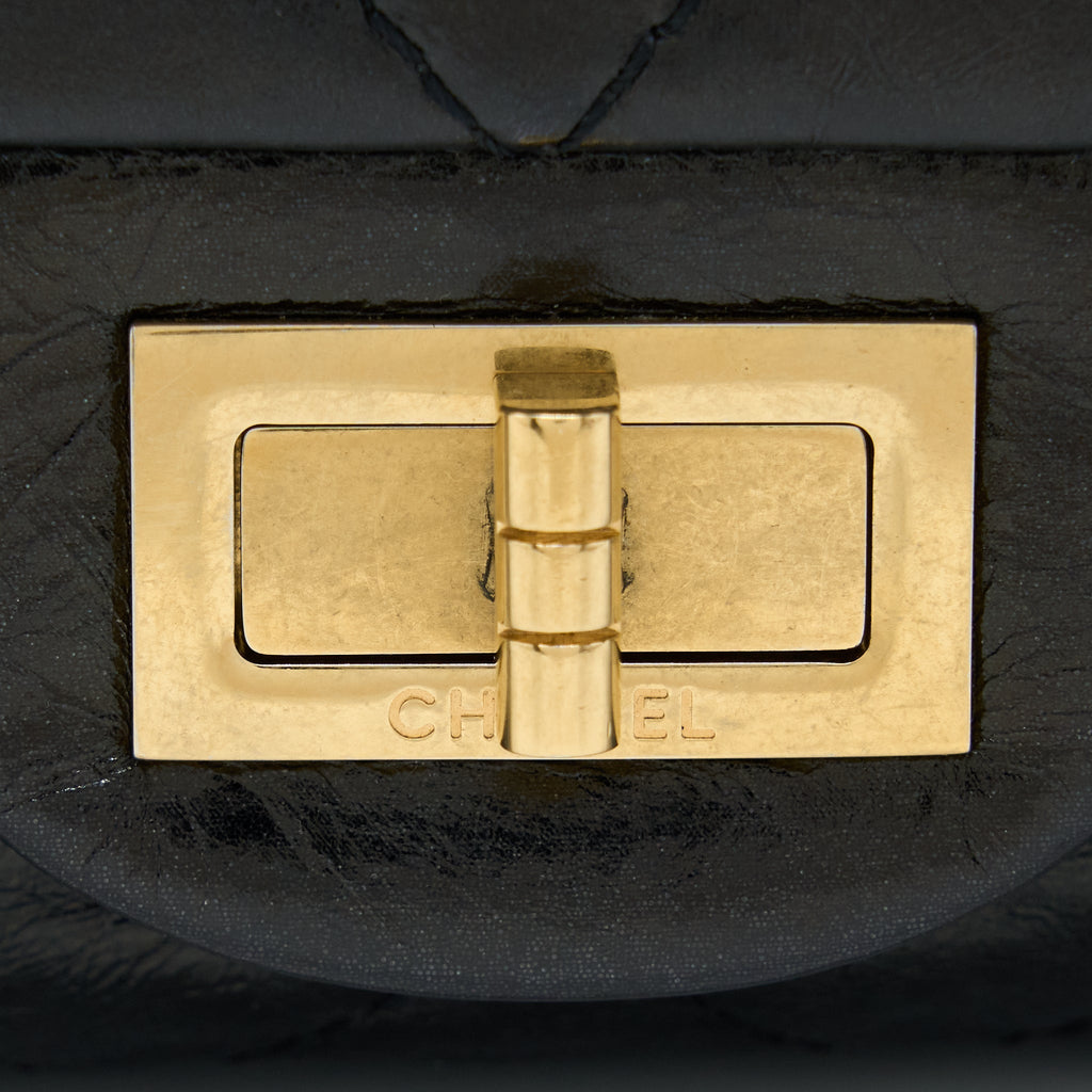 Chanel 2.55 Reissue 227 Shiny Aged Calfskin Black